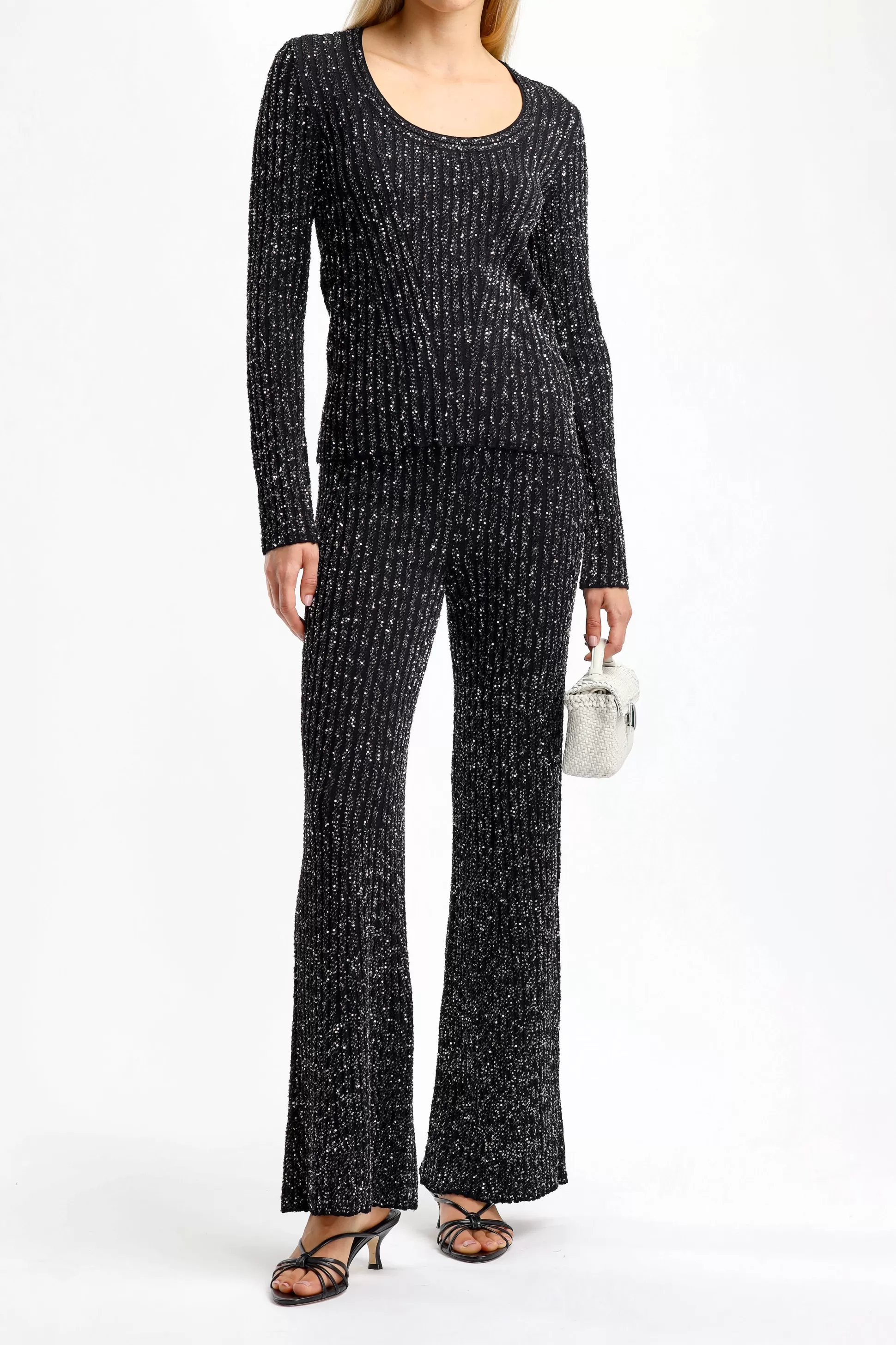 Missoni Pantalons & Jumpsuits^Pantalon A Paillettes Noir/Argent