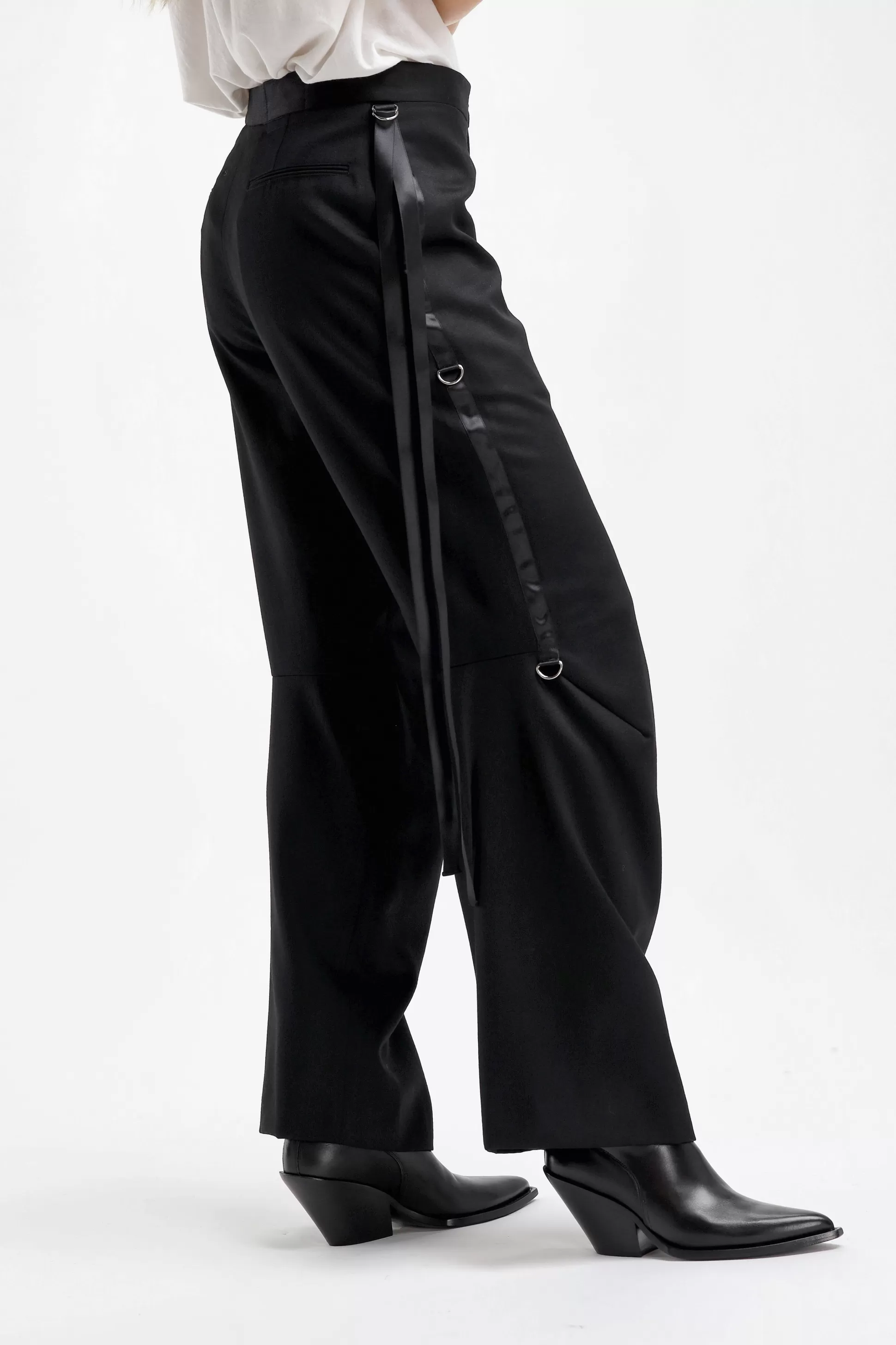 R13 Pantalons & Jumpsuits^Pantalon Articulated En Satin Noir