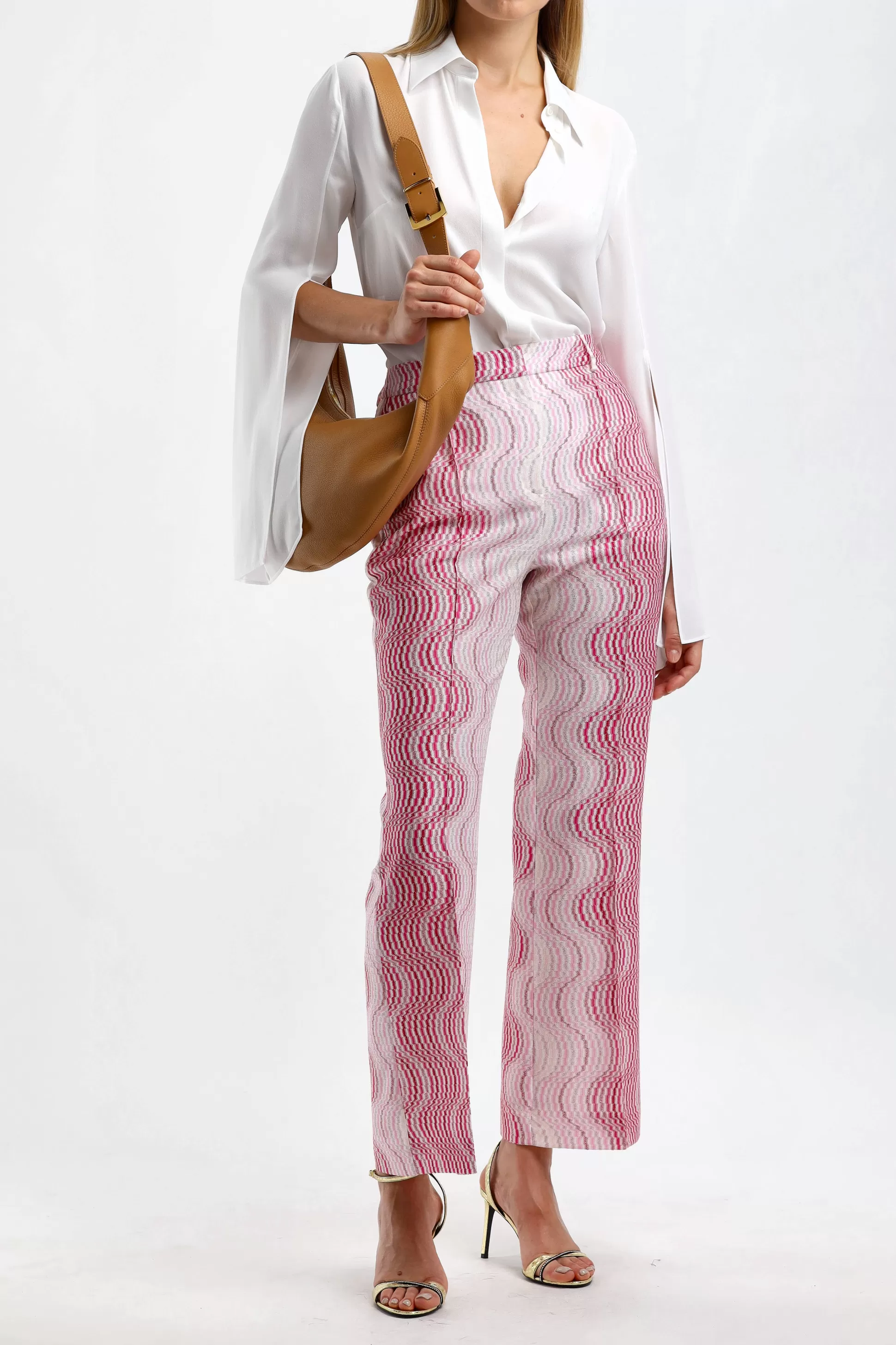 Missoni Pantalons & Jumpsuits^Pantalon Bootcut Blanc/Rose