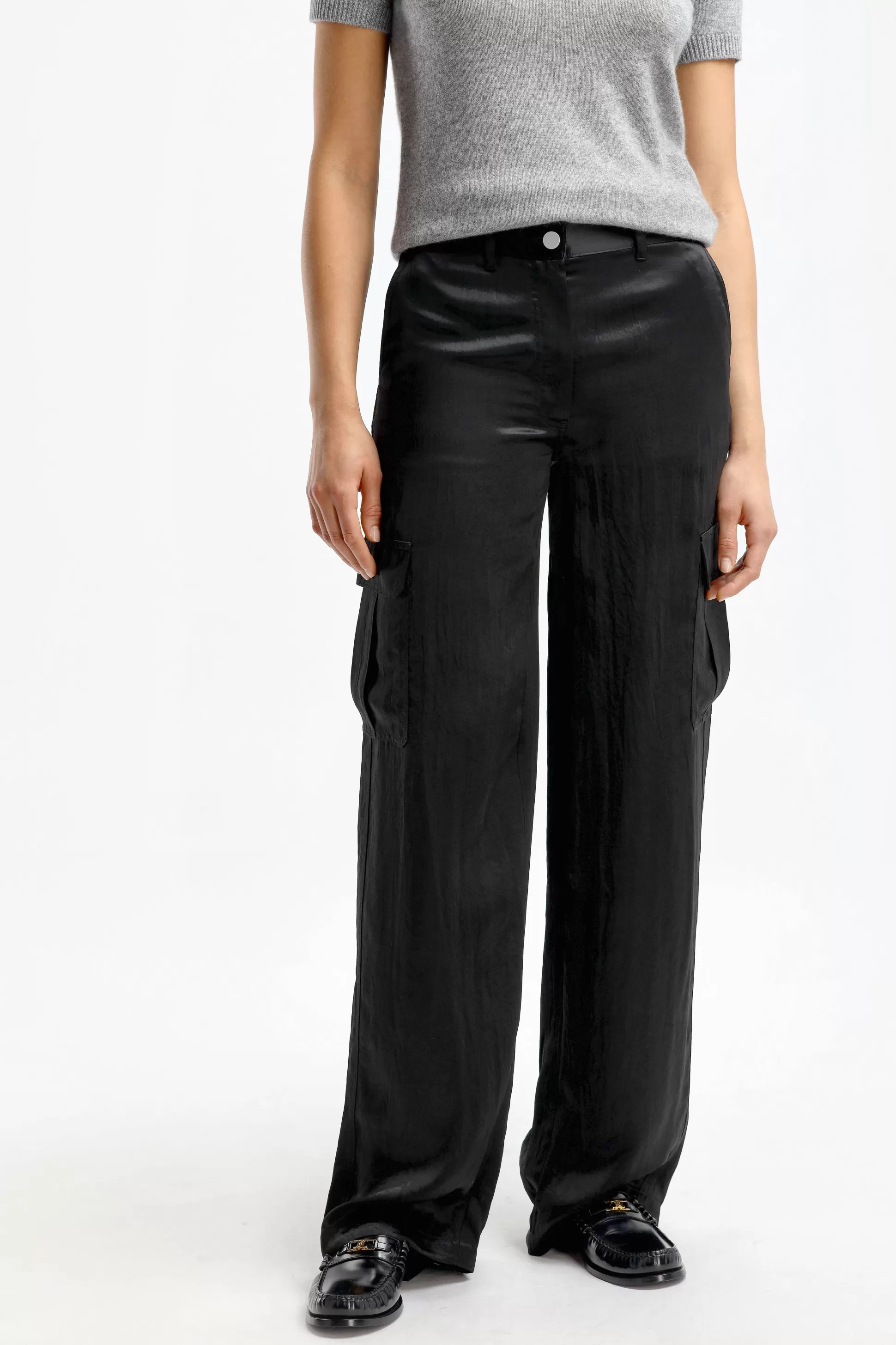 Theory Pantalons & Jumpsuits^Pantalon Cargo En Noir