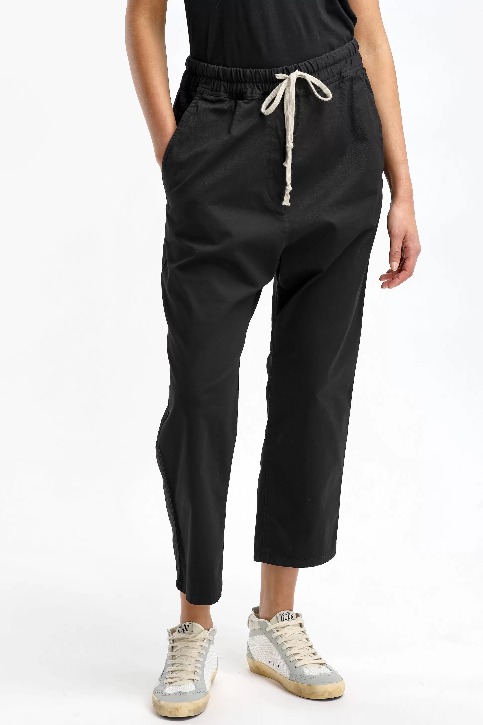 Nili Lotan Pantalons & Jumpsuits^Pantalon Casablanca Drawstring En Noir De Jais