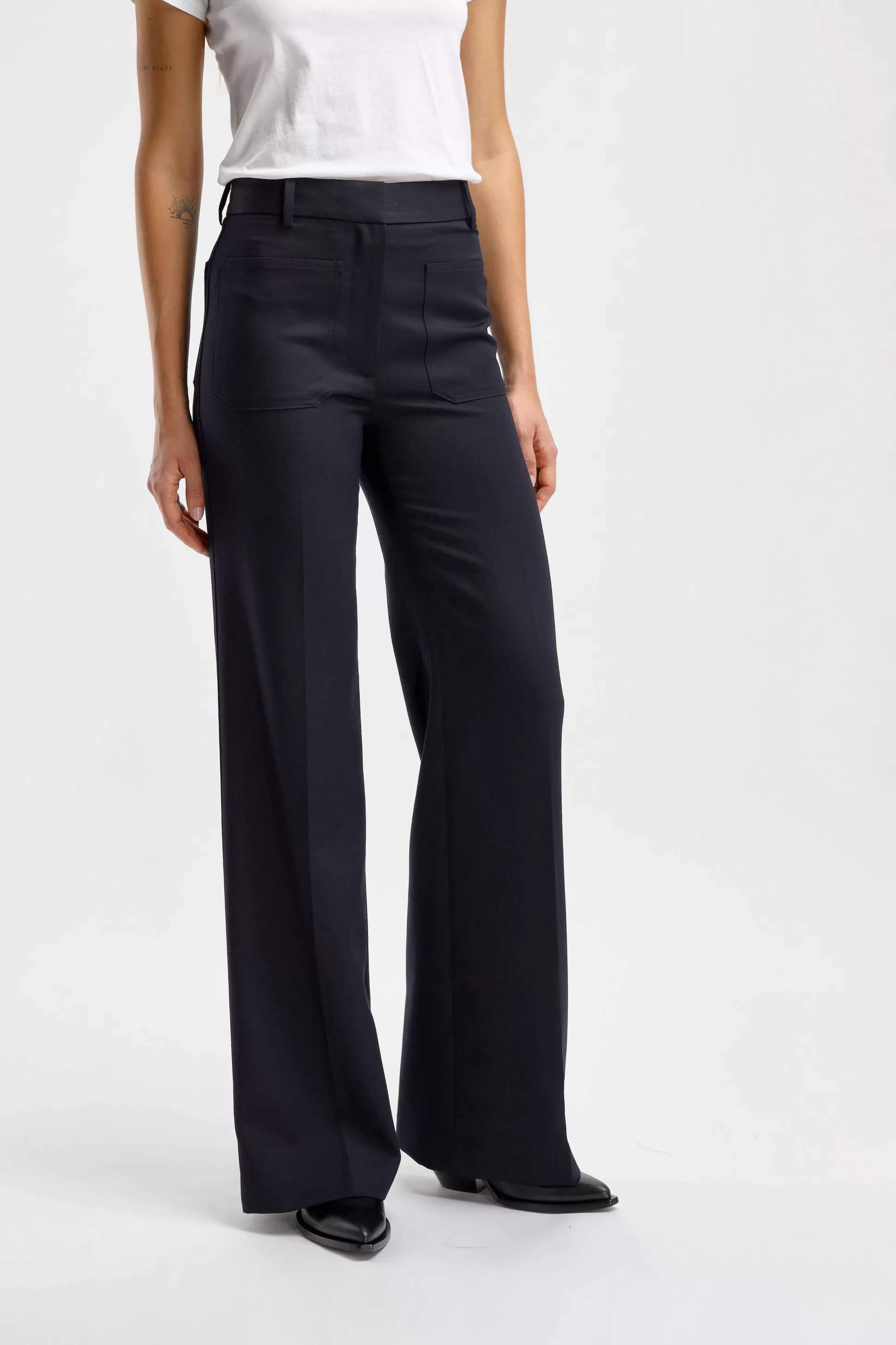 Nili Lotan Pantalons & Jumpsuits^Pantalon Christophe En Marine Fonce