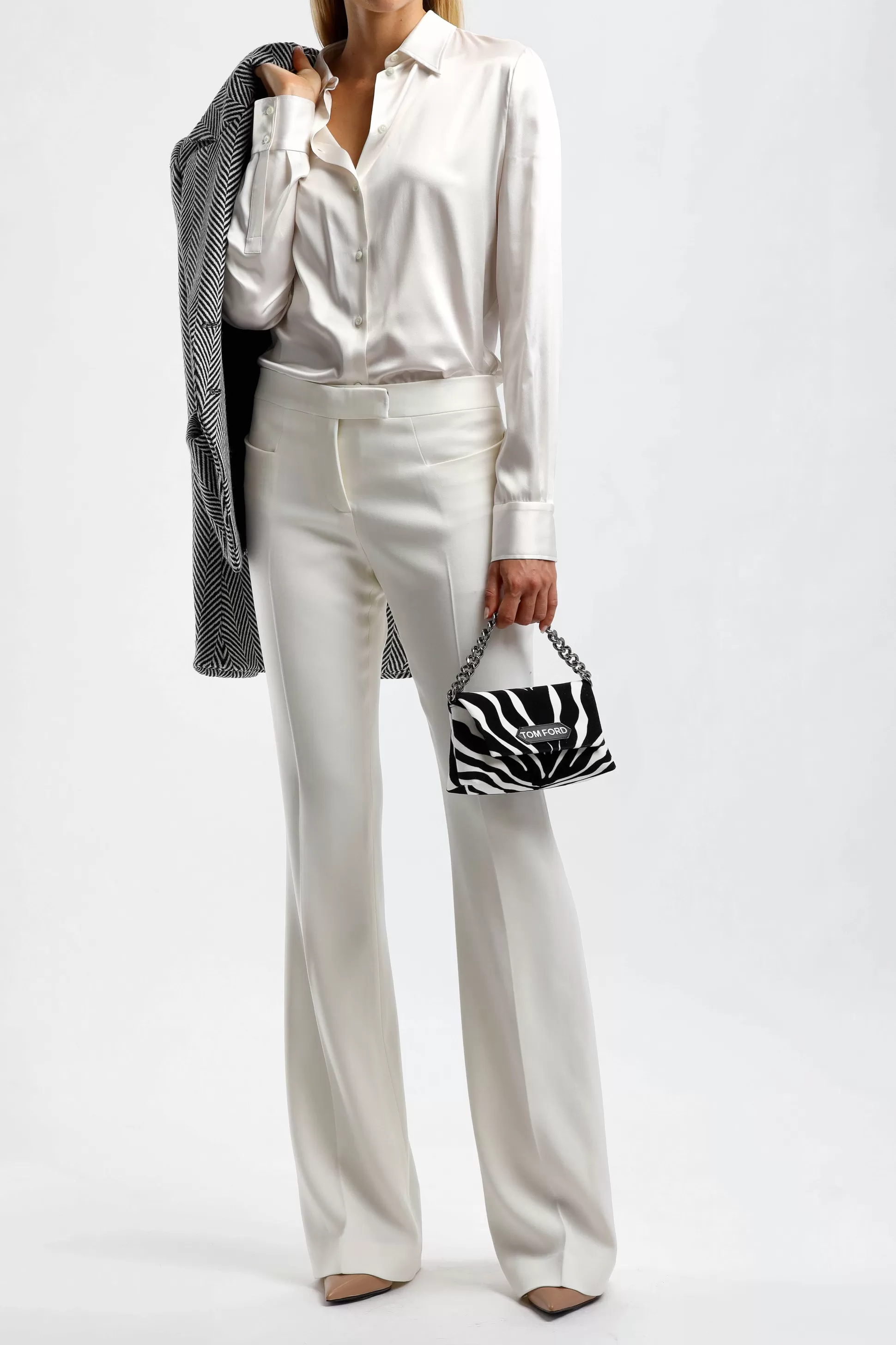 Tom Ford Pantalons & Jumpsuits^Pantalon De Costume Bootcut En Chalk