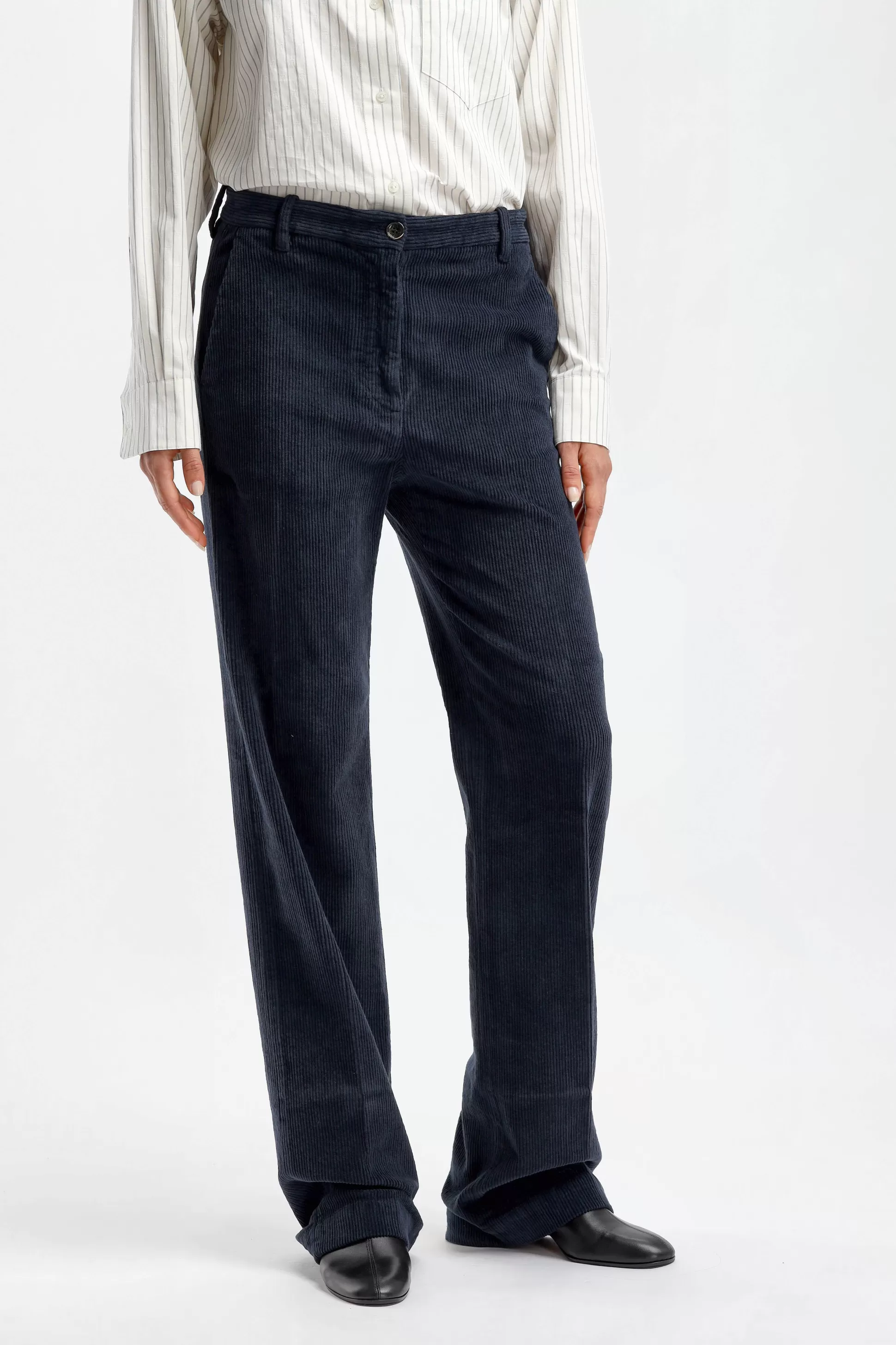 Nine In The Morning Pantalons & Jumpsuits^Pantalon Deep Palazzo En Blu Navy