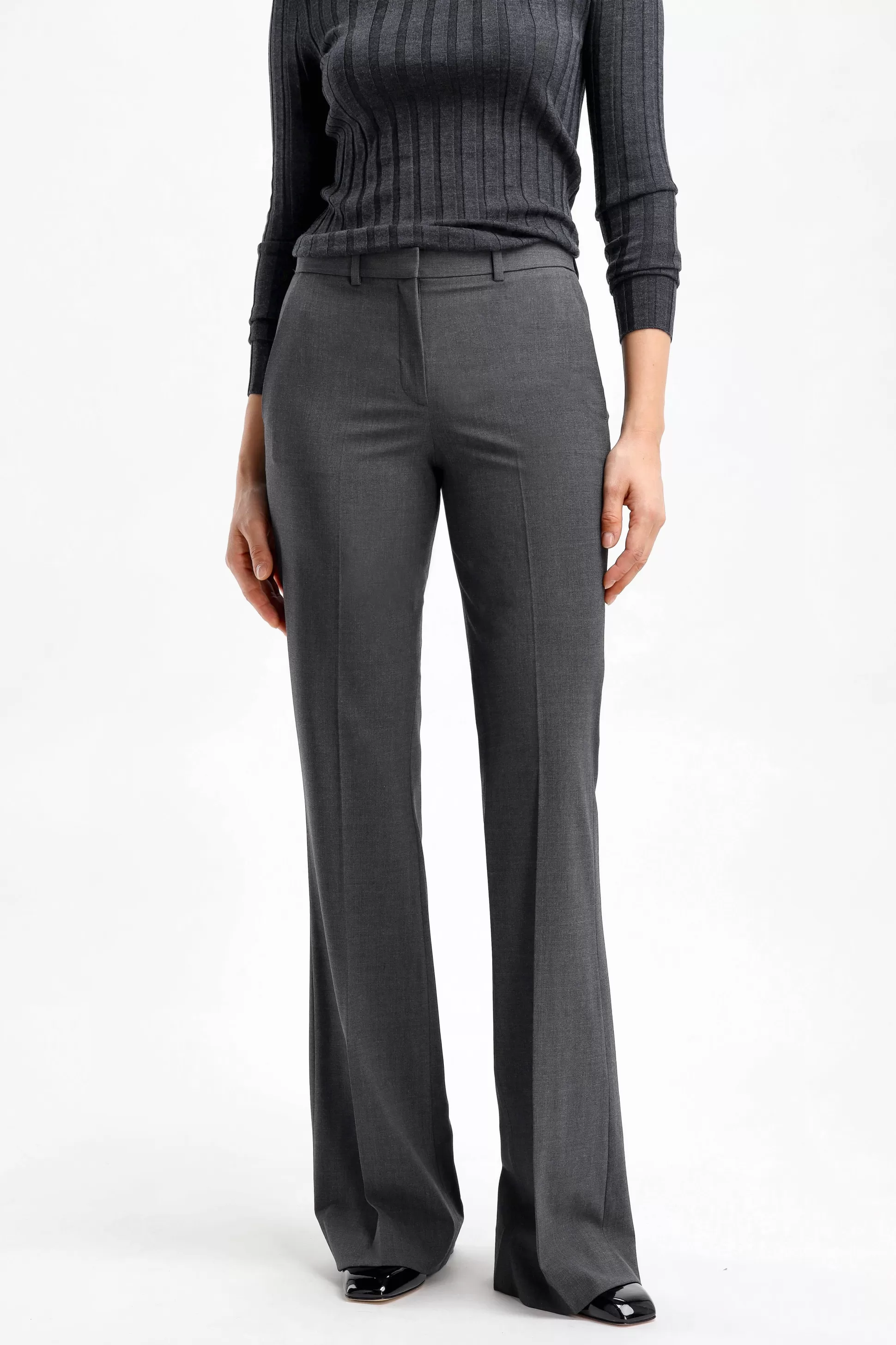 Theory Pantalons & Jumpsuits^Pantalon Demitria Mid En Charcoal