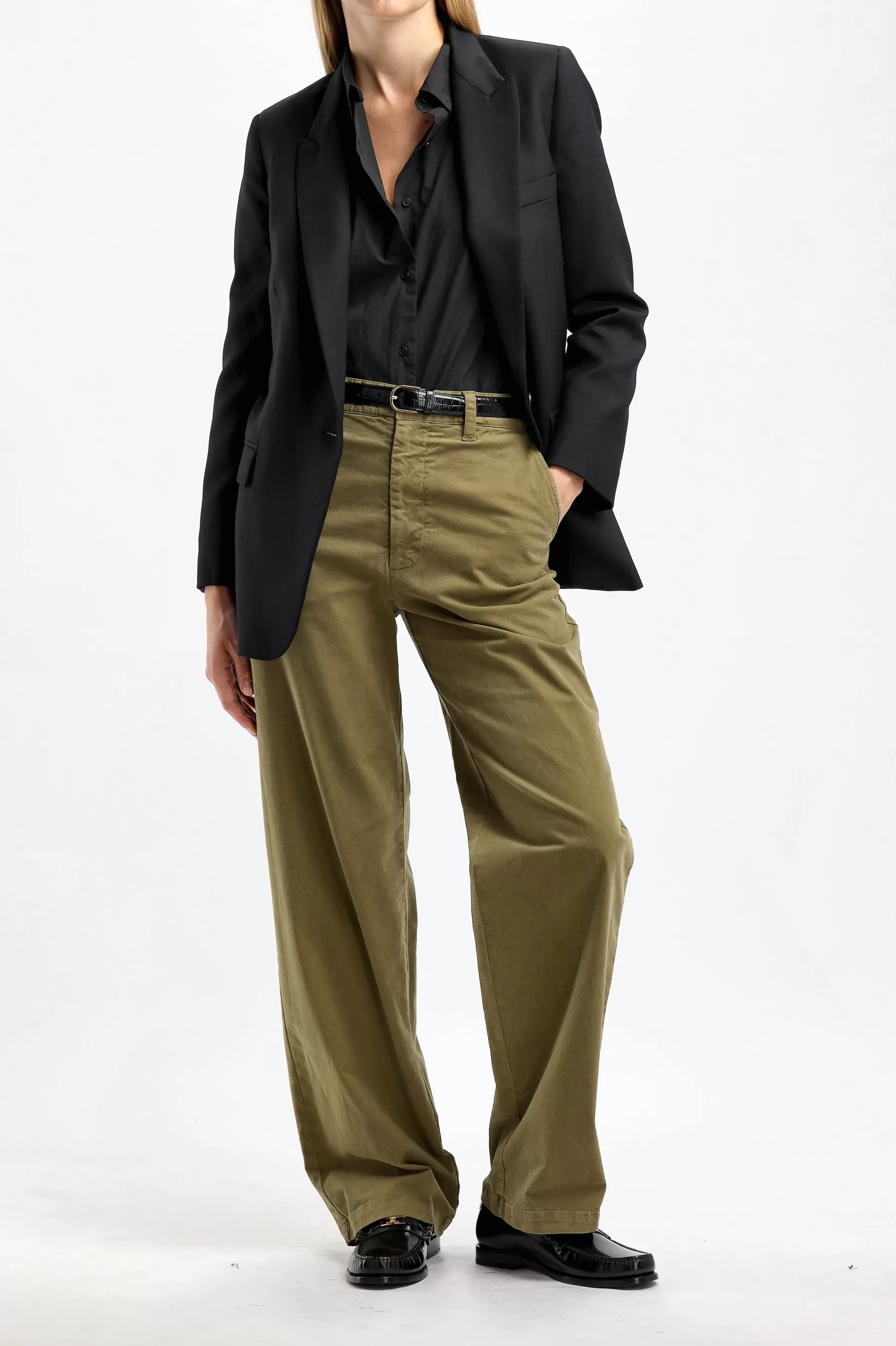 Nili Lotan Pantalons & Jumpsuits^Pantalon Eliot Boy En Olive