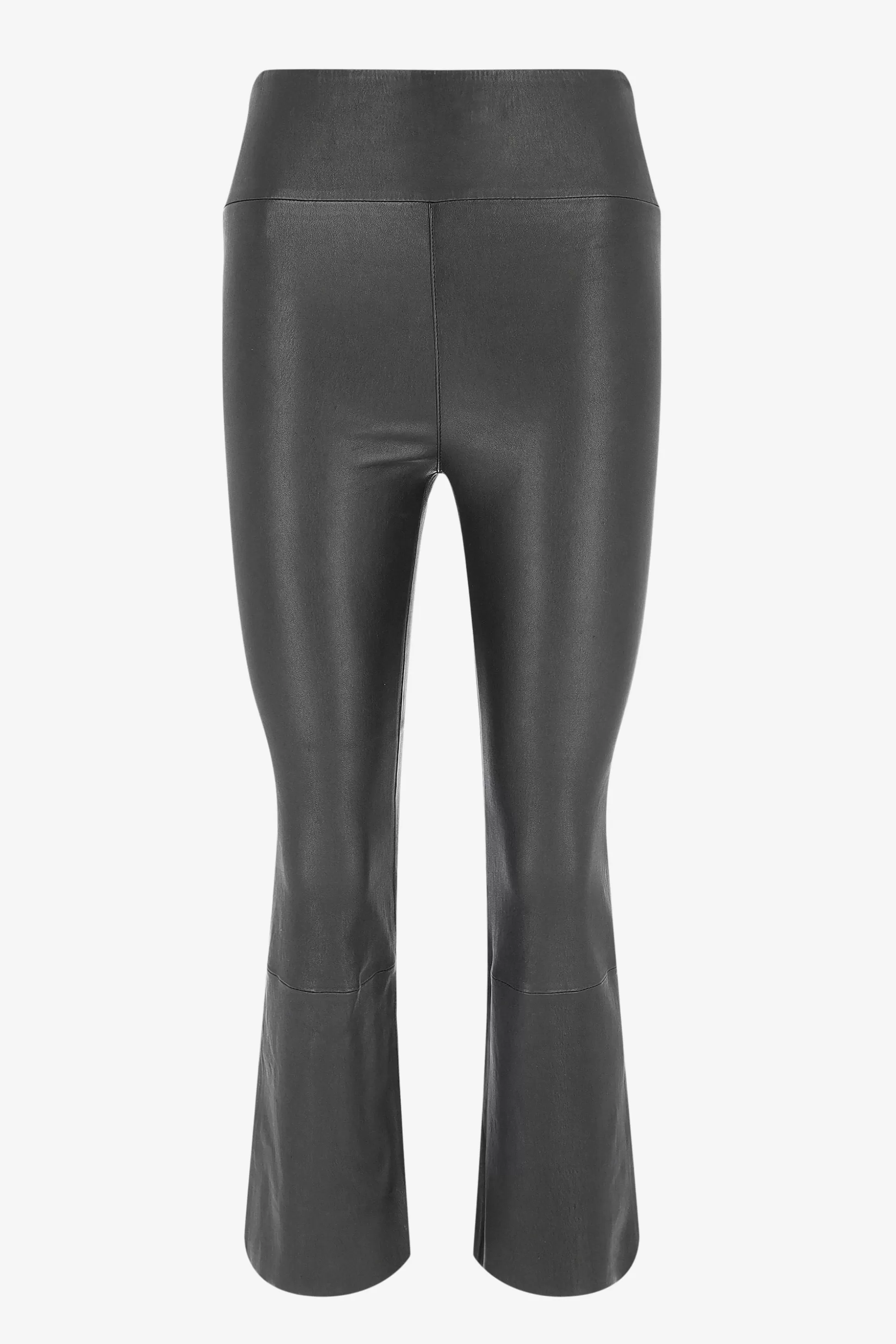 SPRWMN Pantalon En Cuir^Pantalon En Cuir Crop Flare En Noir