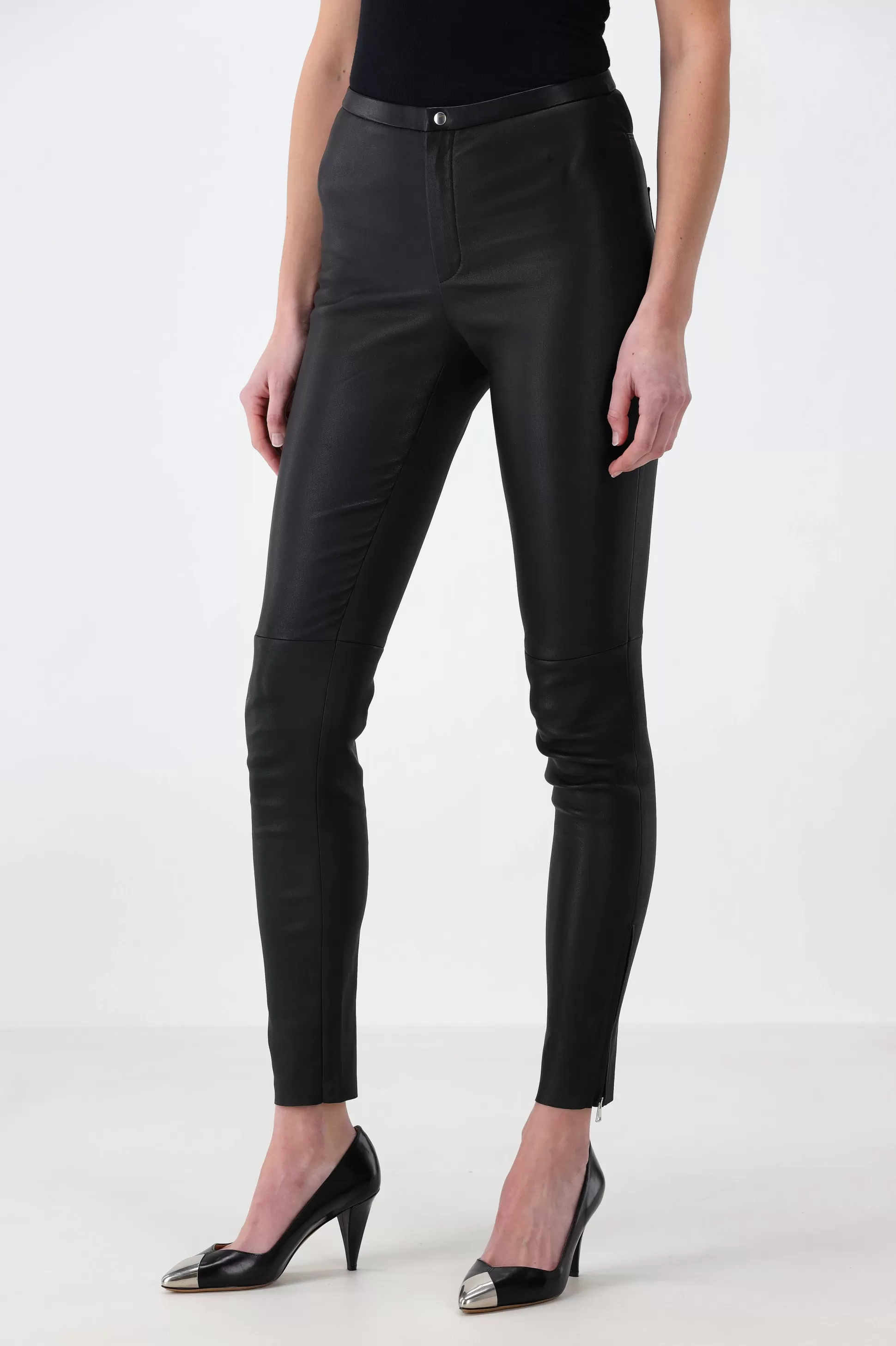 Stouls Pantalon En Cuir^Pantalon En Cuir Maggie 21 En Noir