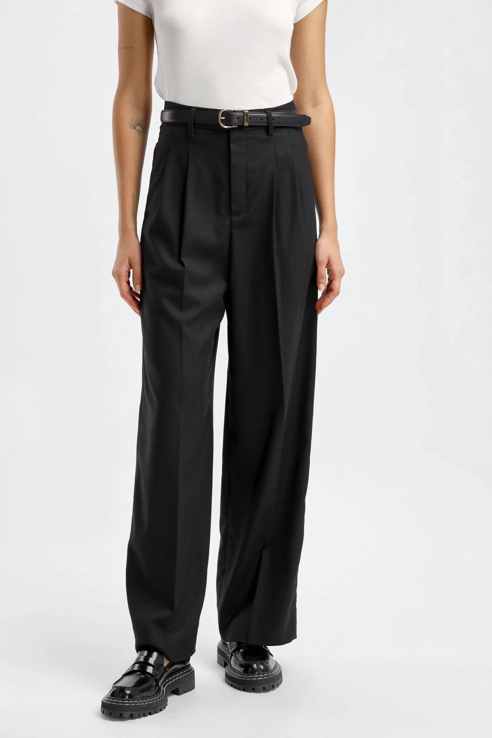 Rossi Pantalons & Jumpsuits^Pantalon En Flanelle Noa En Noir