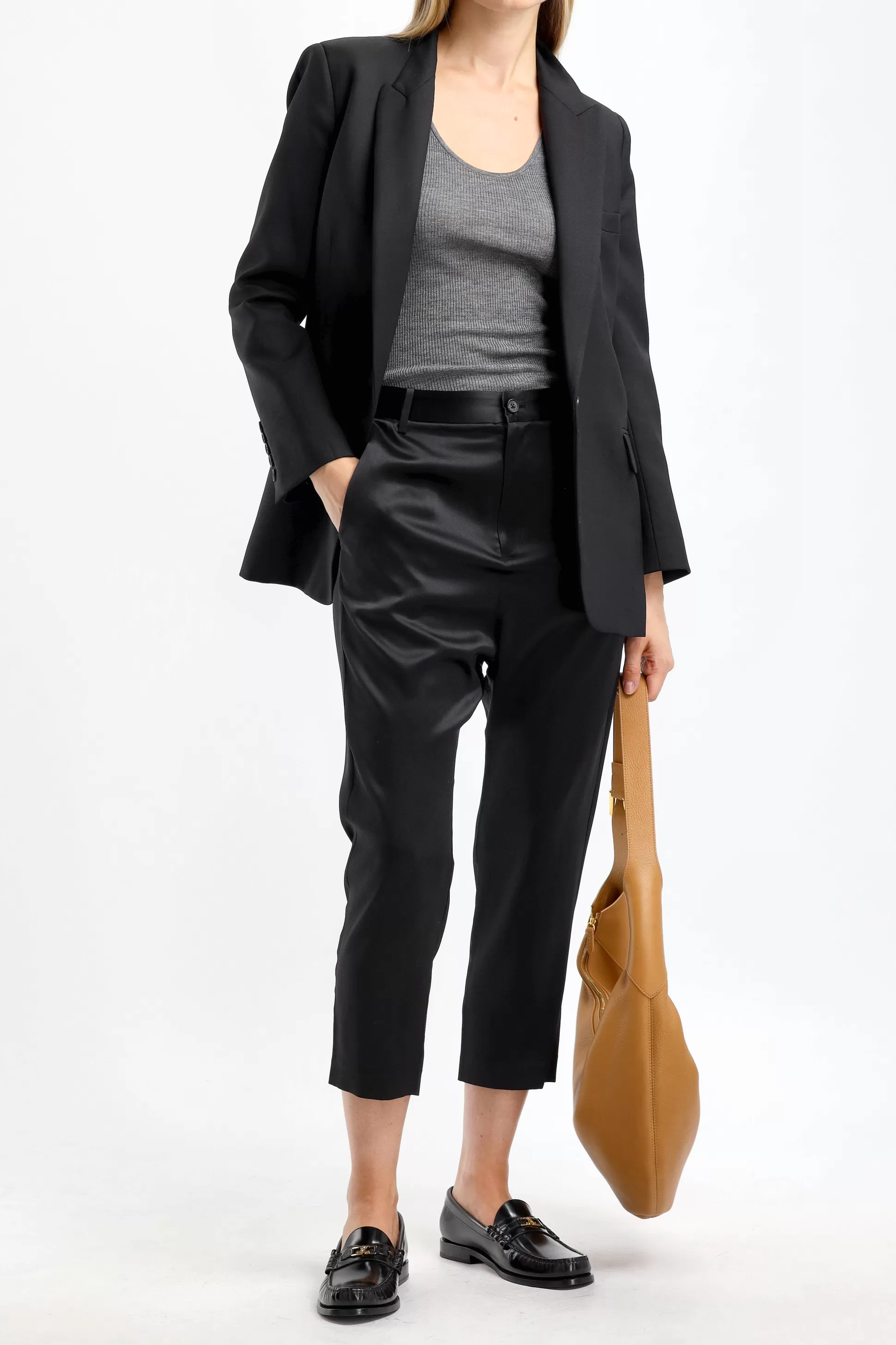 Nili Lotan Pantalons & Jumpsuits^Pantalon En Soie Paris En Noir