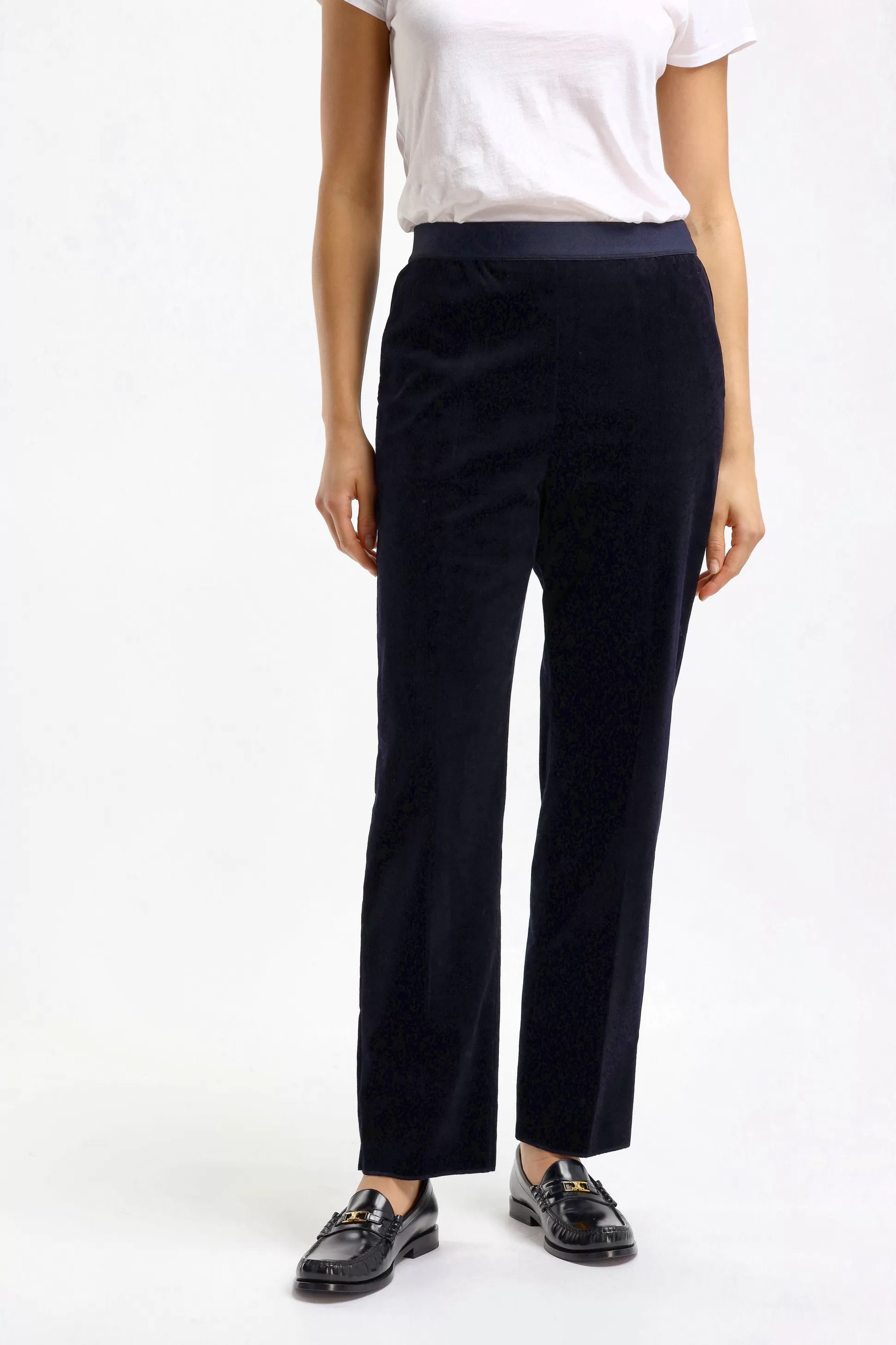 Agnona Pantalons & Jumpsuits^Pantalon En Velours Cotele Fluid In Night