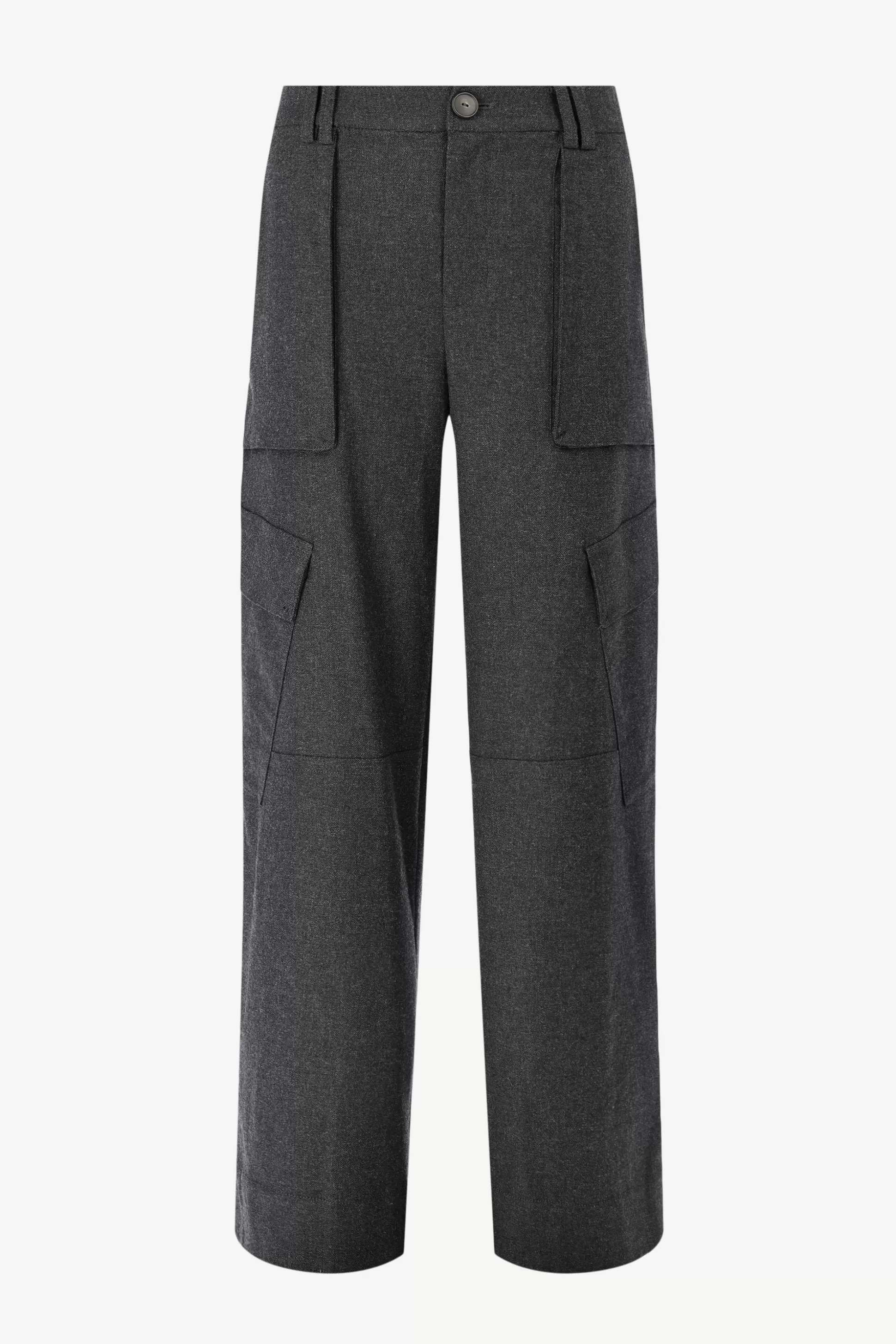 Vince Pantalons & Jumpsuits^Pantalon Flannel Wide In Charcoal