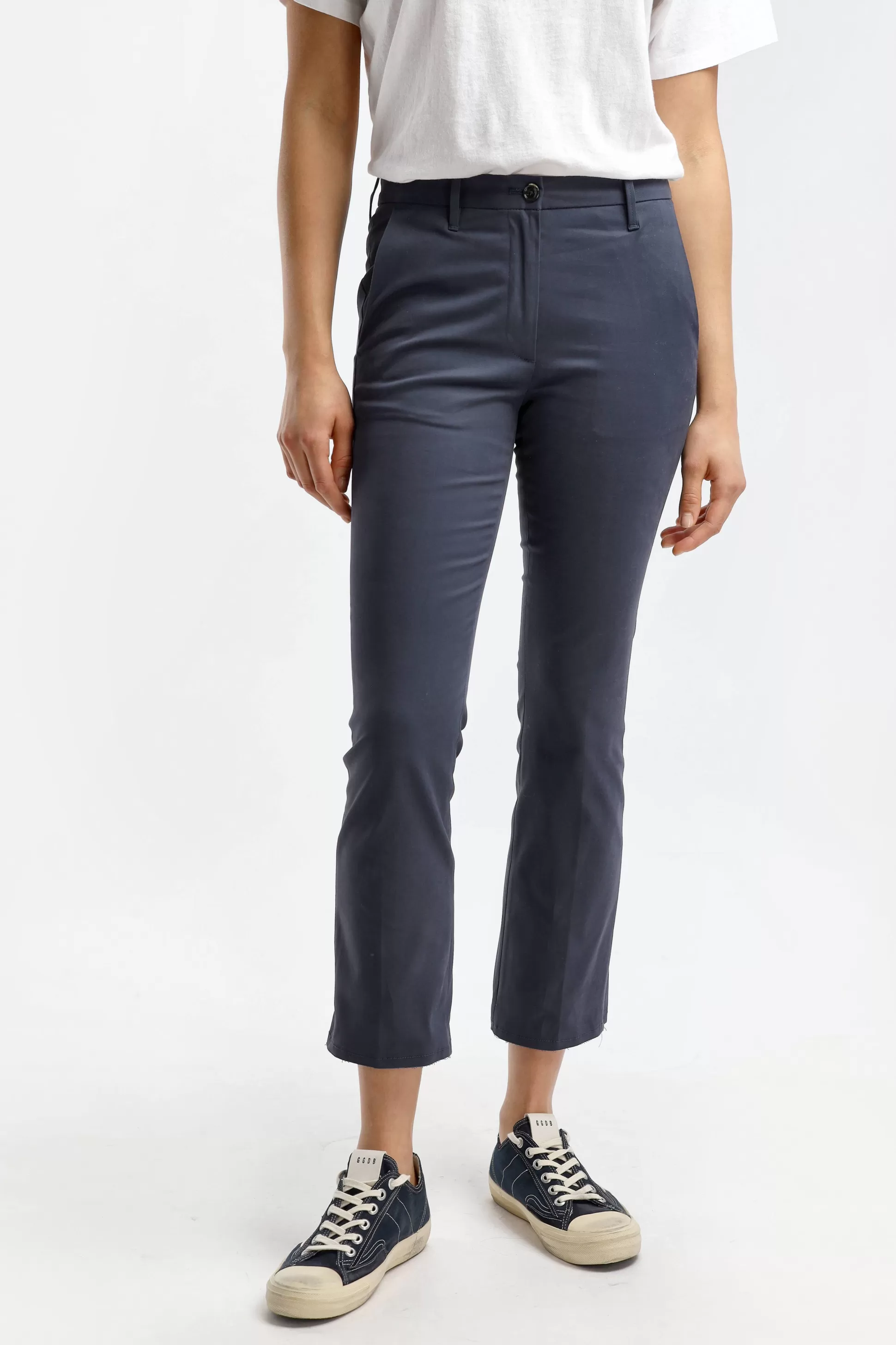 Nine In The Morning Pantalons & Jumpsuits^Pantalon Rome Trumpet En Bleu Marine