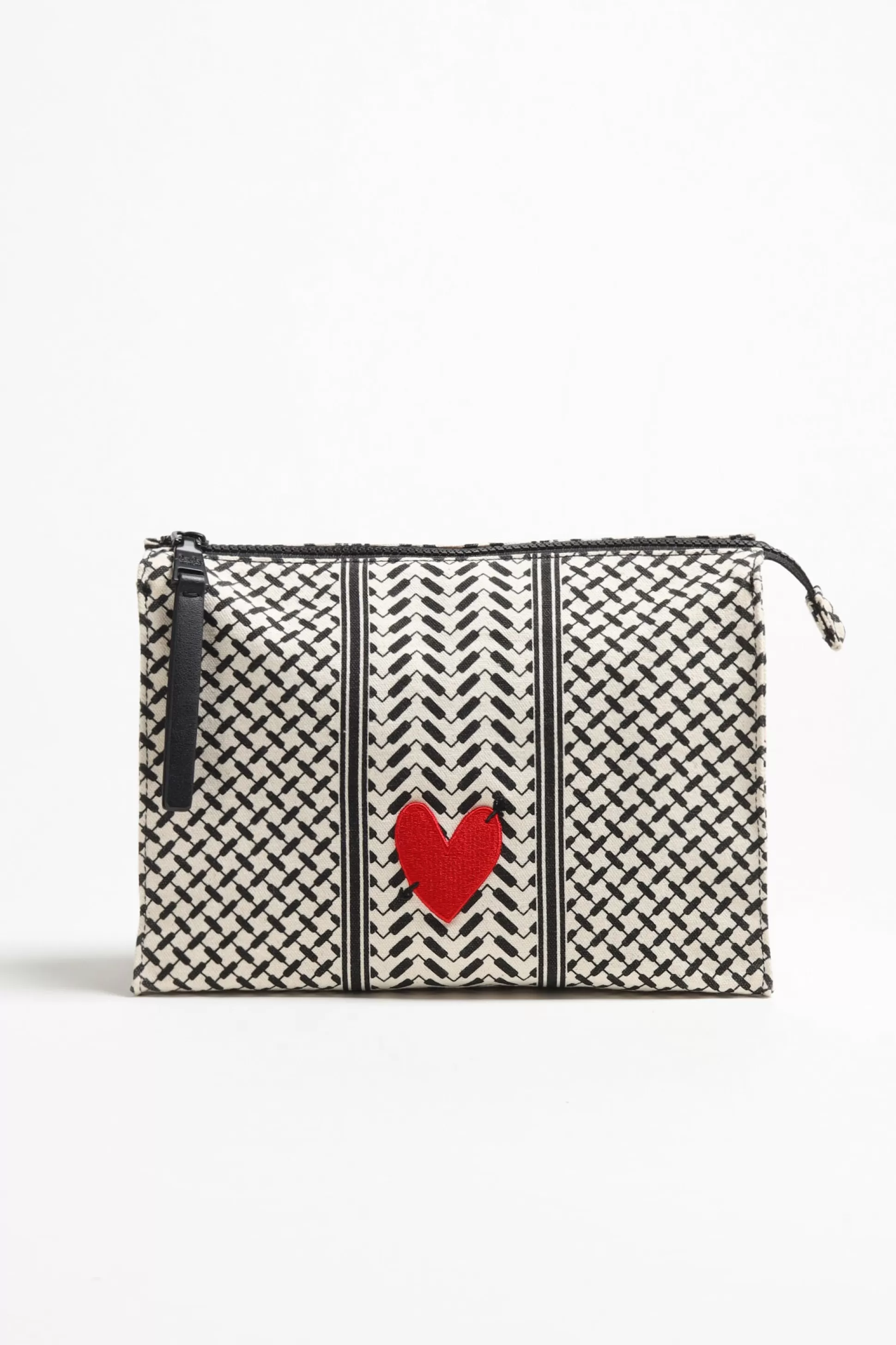 Lala Berlin x Anita Hass Pochettes & Pochettes^Pre Order Pouch Pili 'Heart' En Noir/Blanc