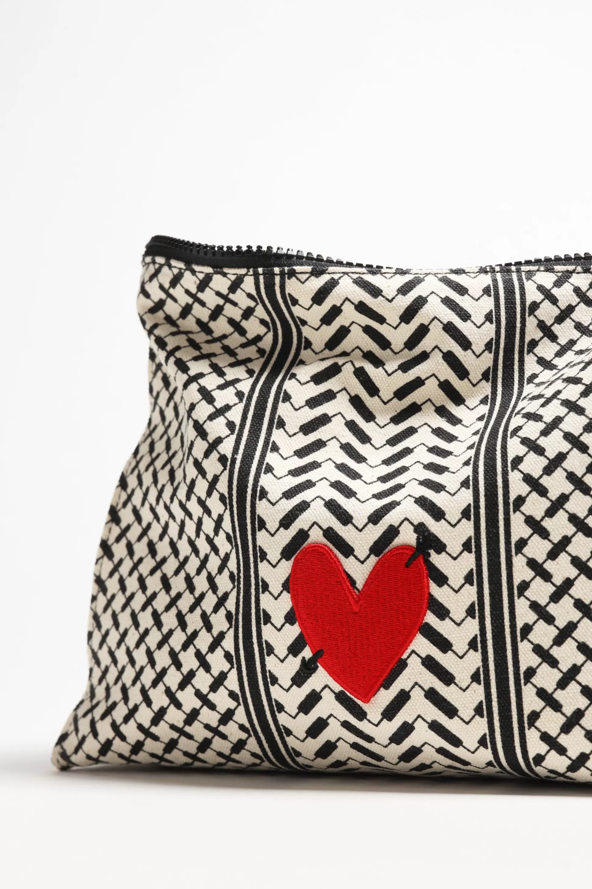 Lala Berlin x Anita Hass Pochettes & Pochettes^Pre Order Pouch Pili 'Heart' En Noir/Blanc