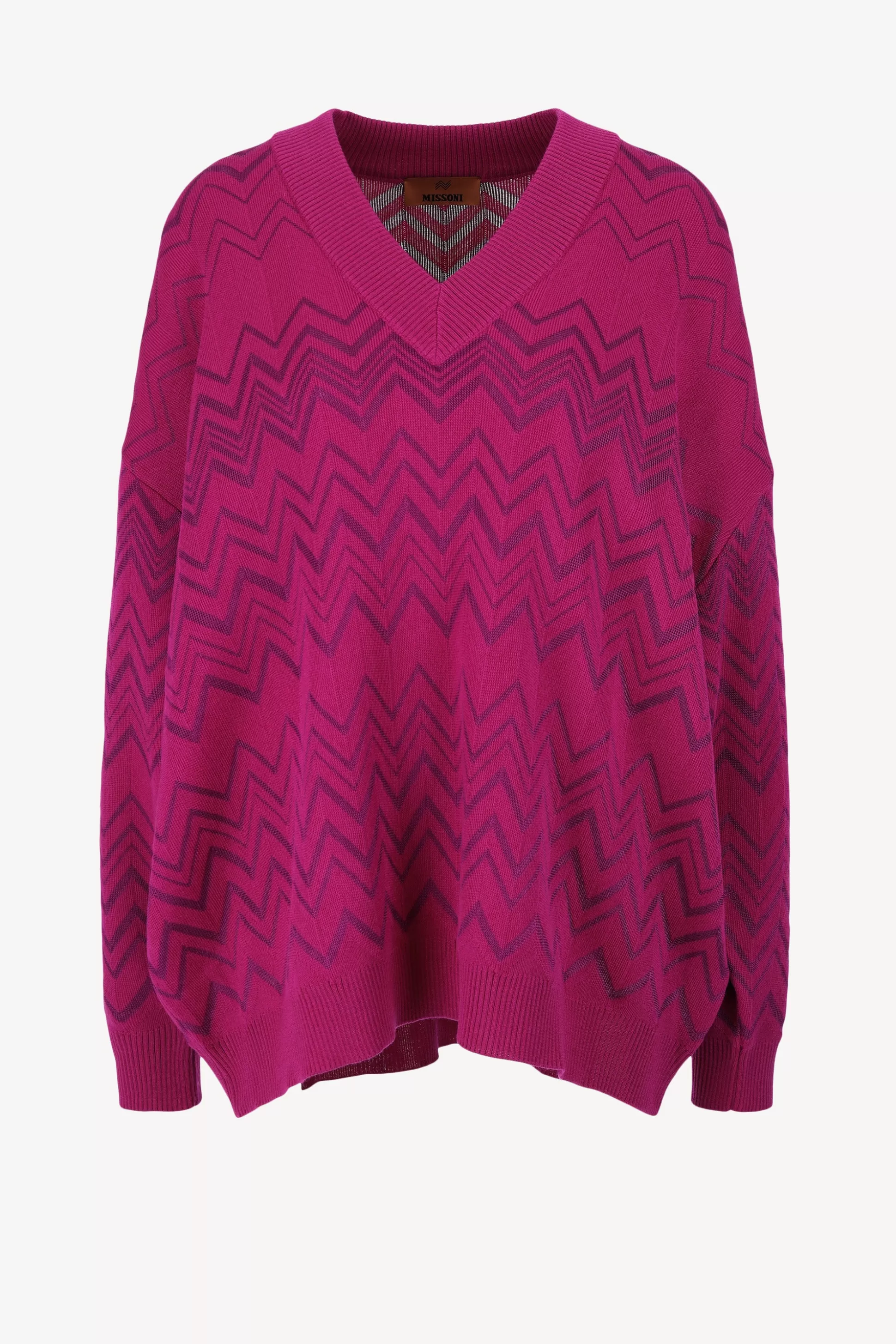 Missoni Pull-Over^Pull A Col En V En Purple Wine