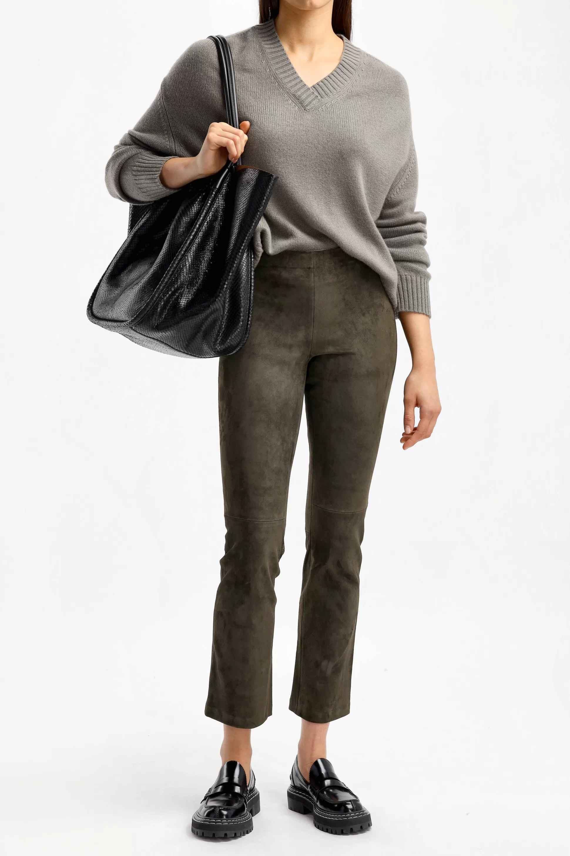 Allude Pull-Over^Pull A Col En V Taupe