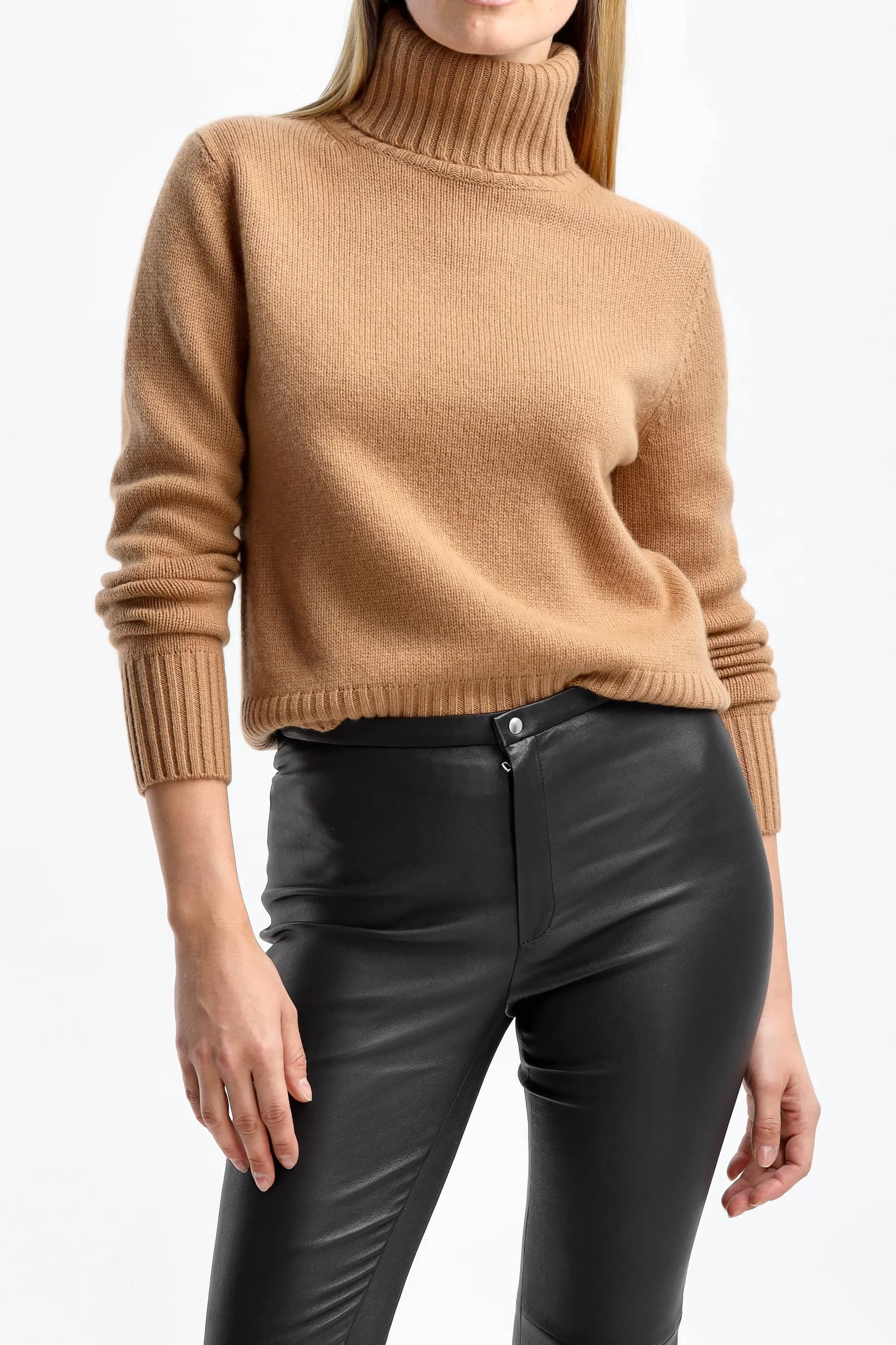 Allude Pull-Over^Pull A Col Roule Camel