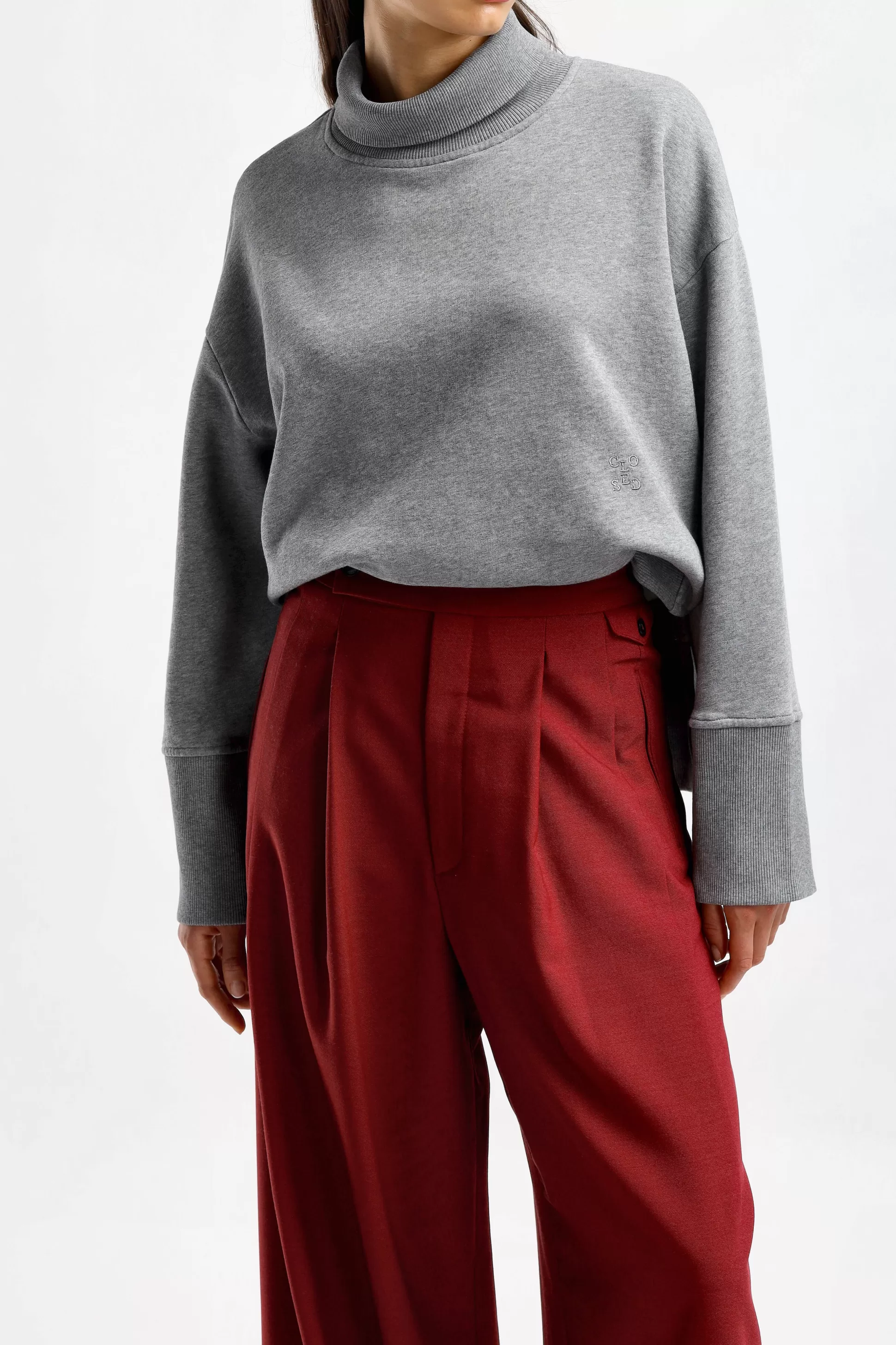 Closed Pull-Over^Pull A Col Roule En Grey Heather