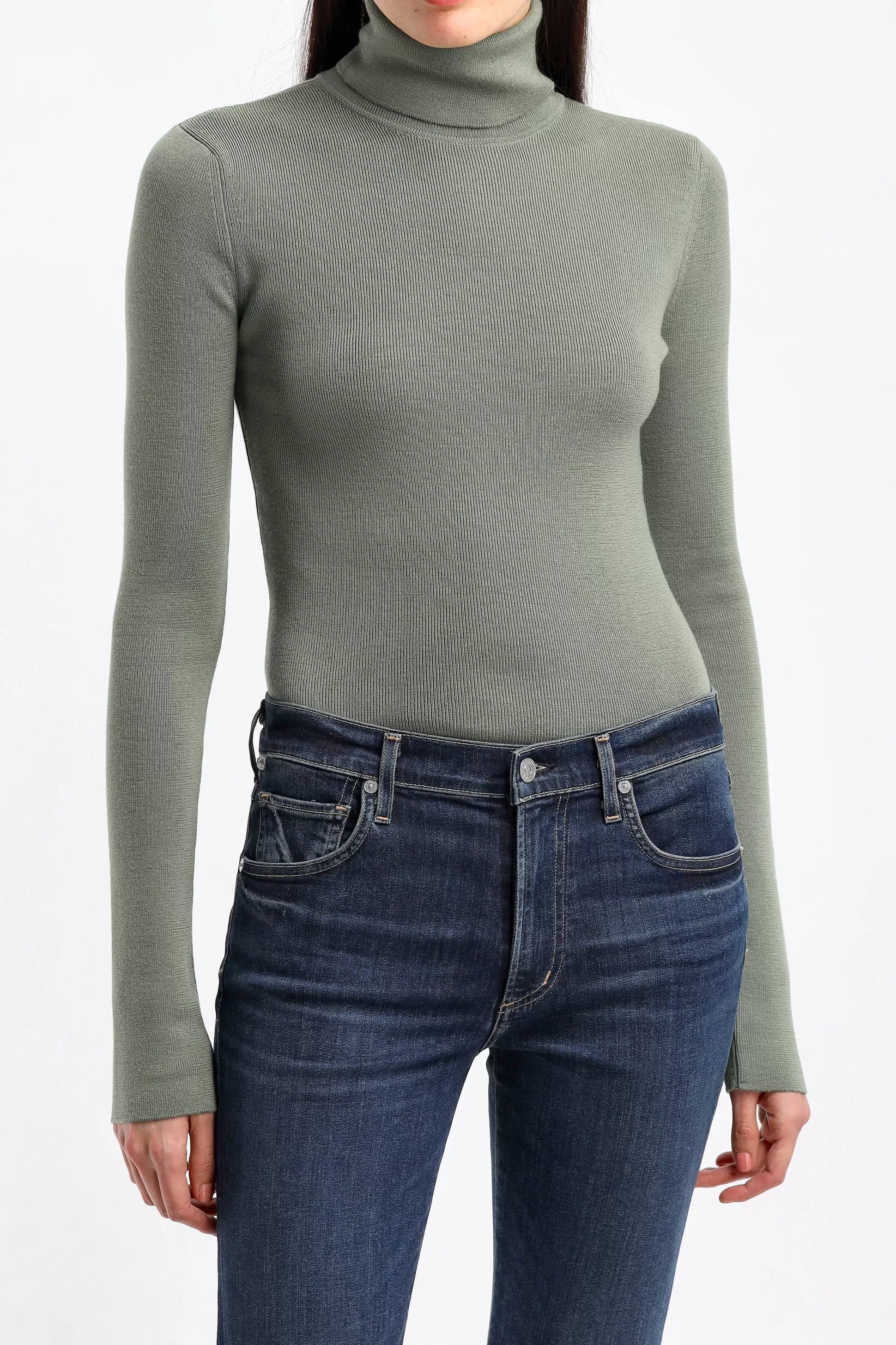 Victoria Beckham Pull-Over^Pull A Col Roule En Lichen Green