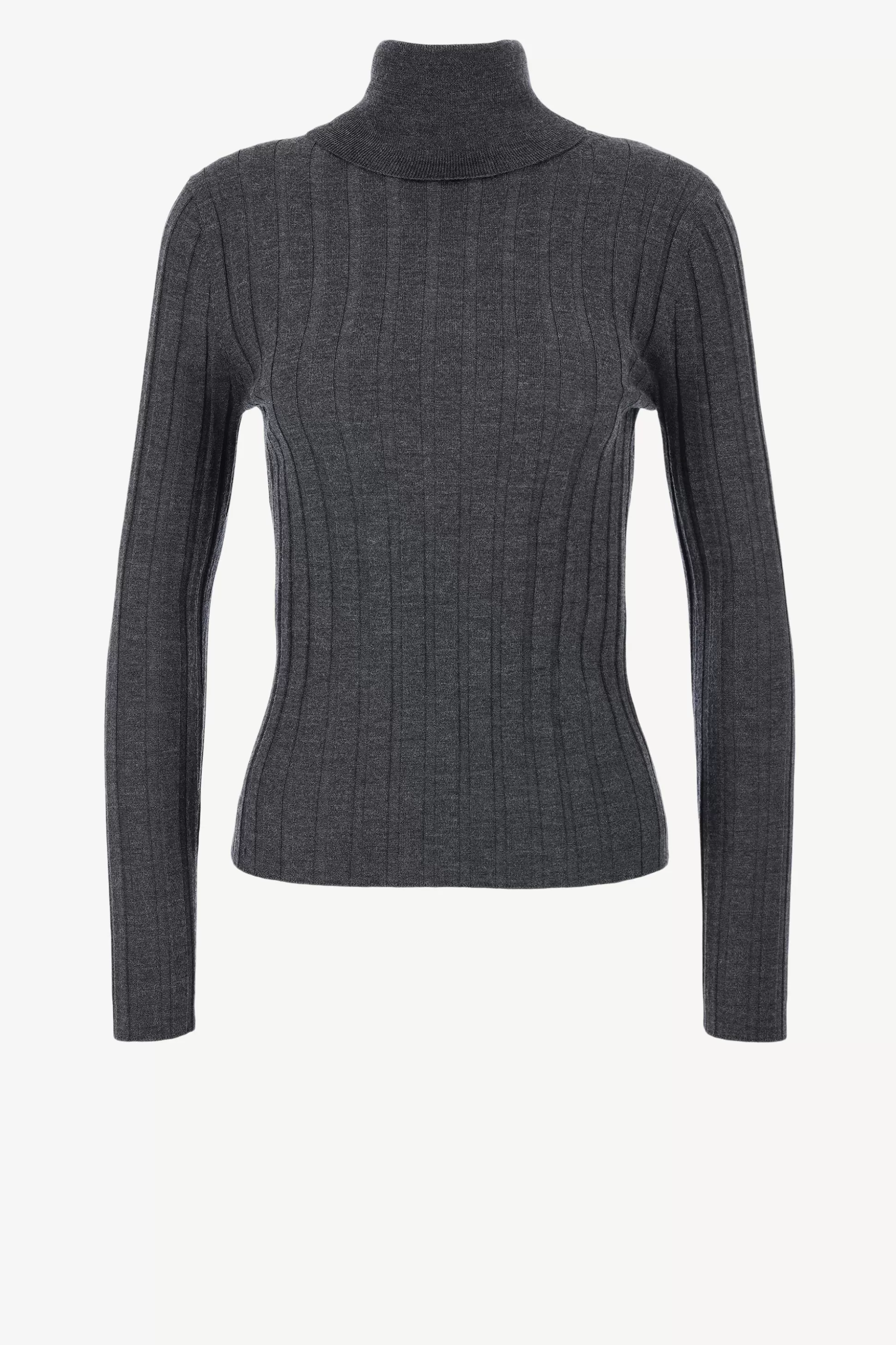 Allude Pull-Over^Pull A Col Roule Ripped En Bleu Gris