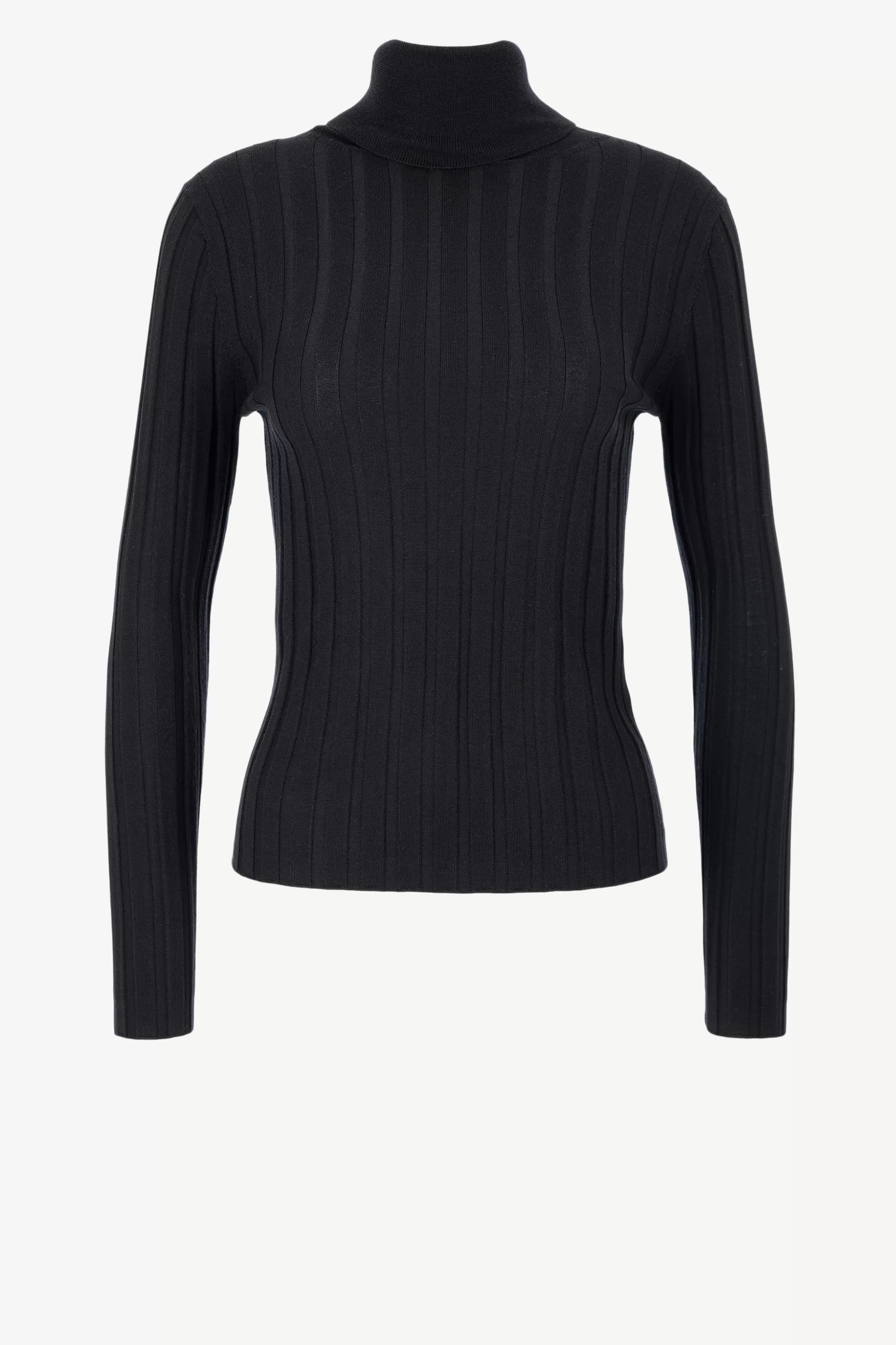 Allude Pull-Over^Pull A Col Roule Ripped En Noir