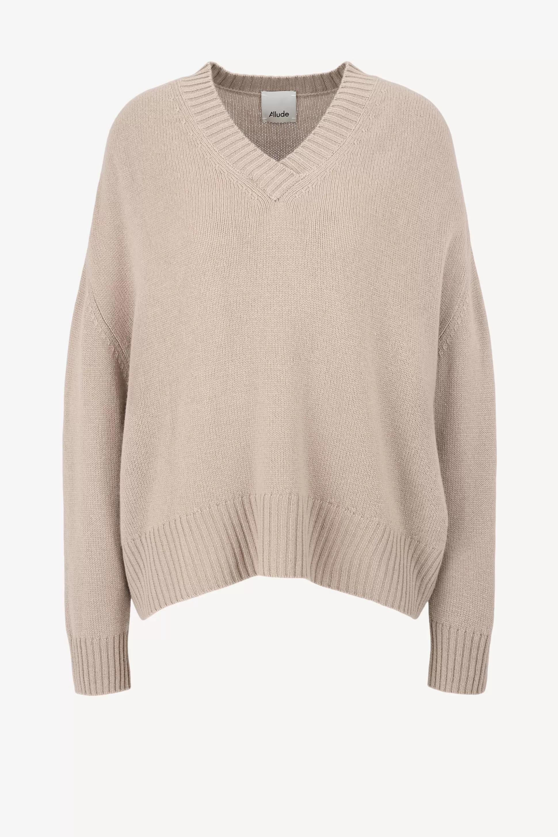 Allude Pull-Over^Pull Beige Avec Col En V