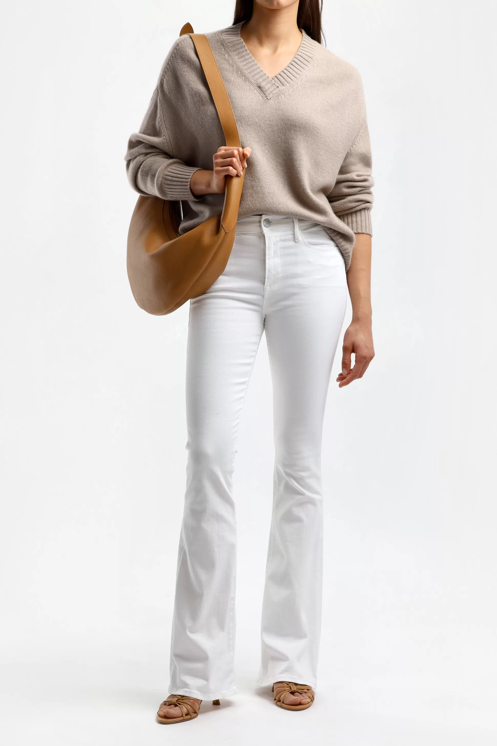 Allude Pull-Over^Pull Beige Avec Col En V