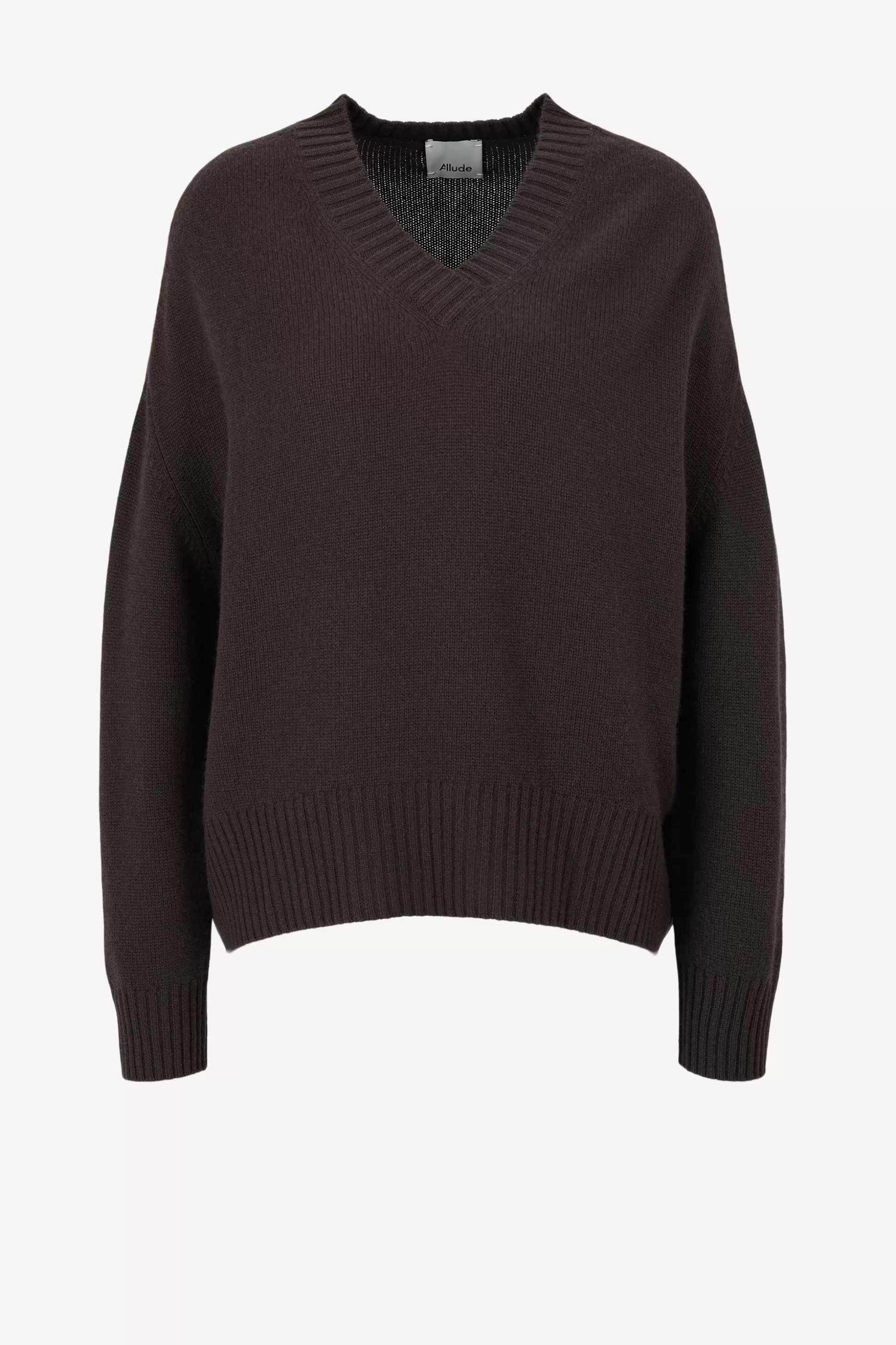 Allude Pull-Over^Pull Brun Avec Col En V