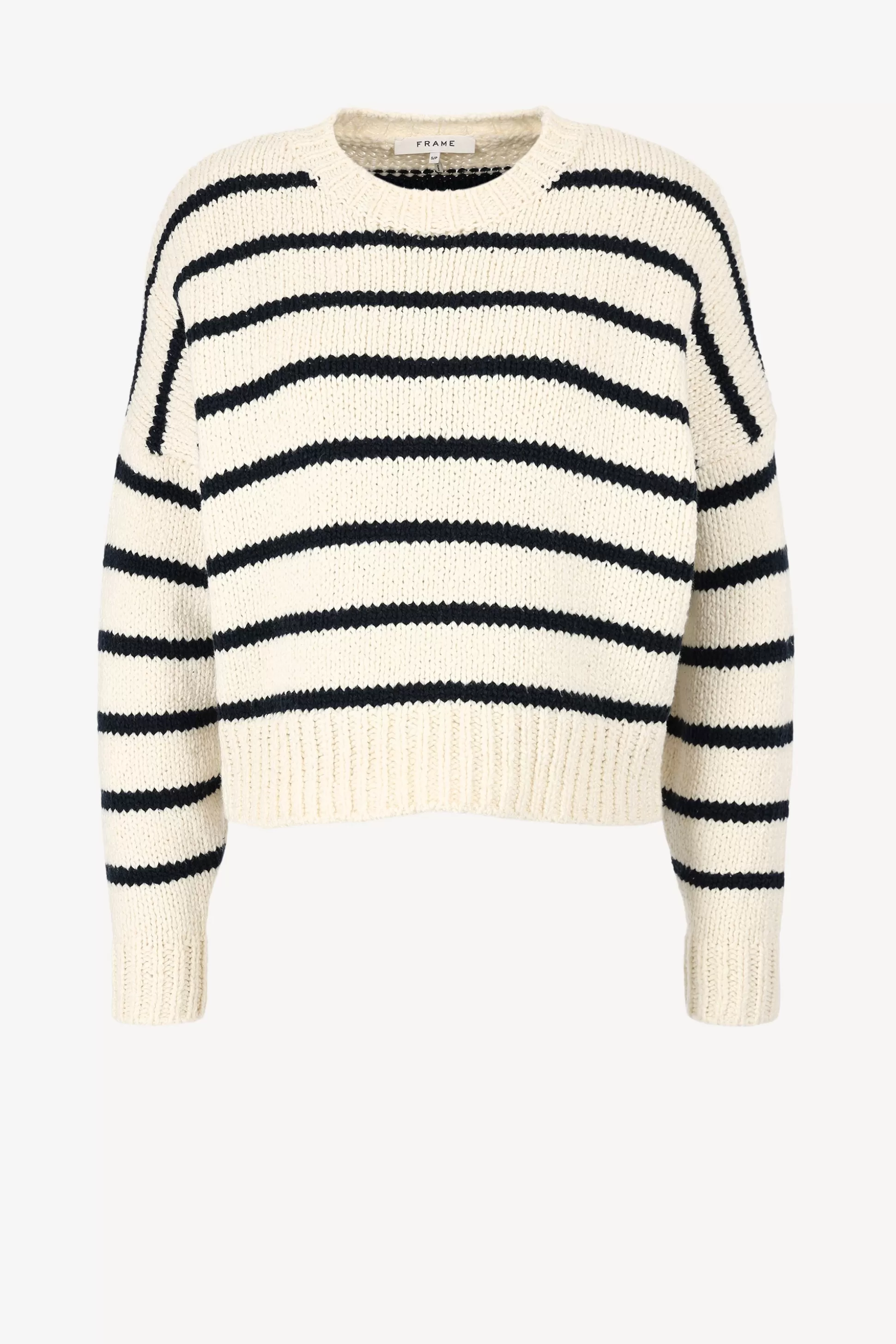 Frame Pull-Over^Pull Crop Crew En Bleu Marine