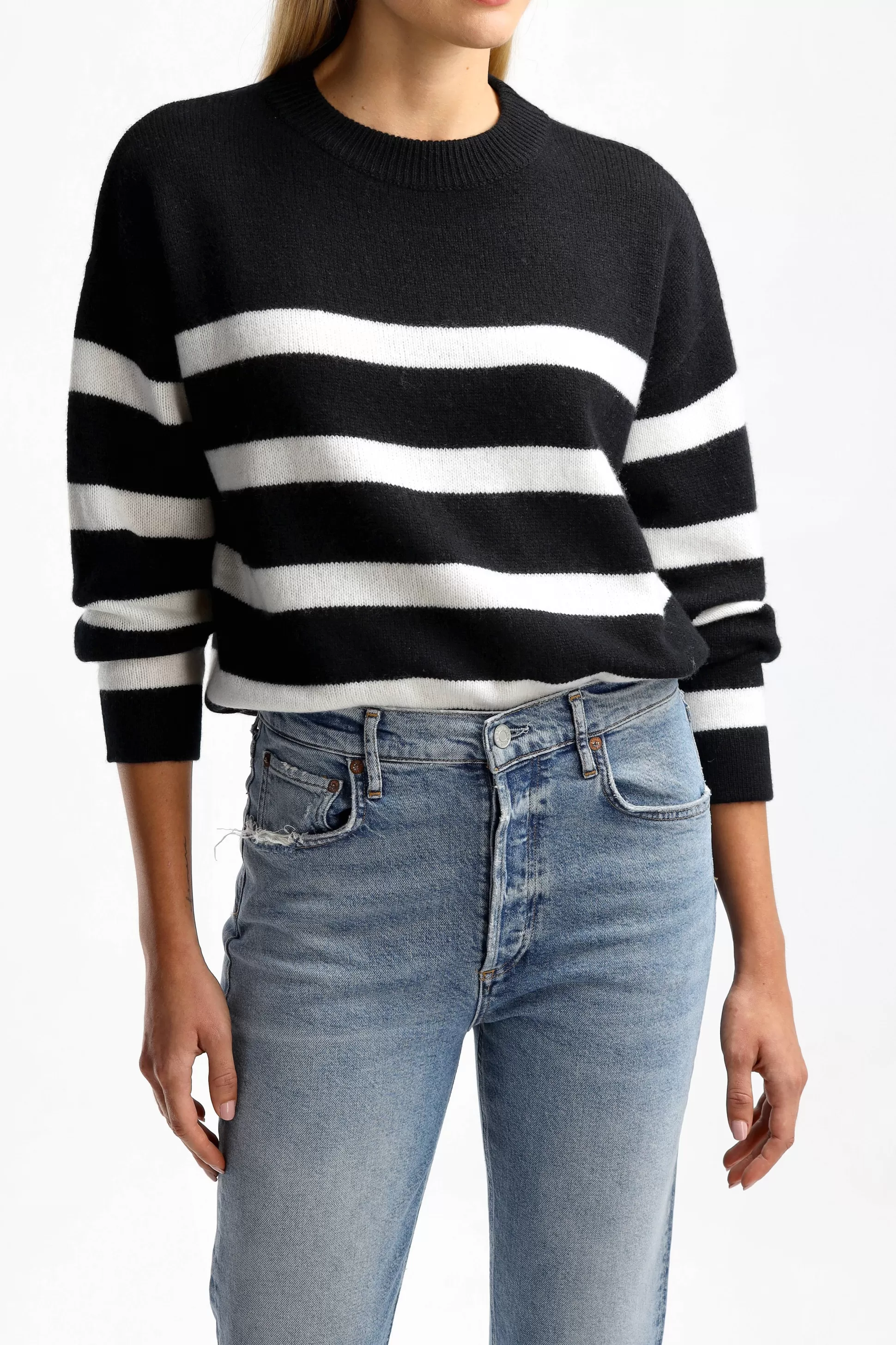 Allude Pull-Over^Pull En Noir Et Blanc