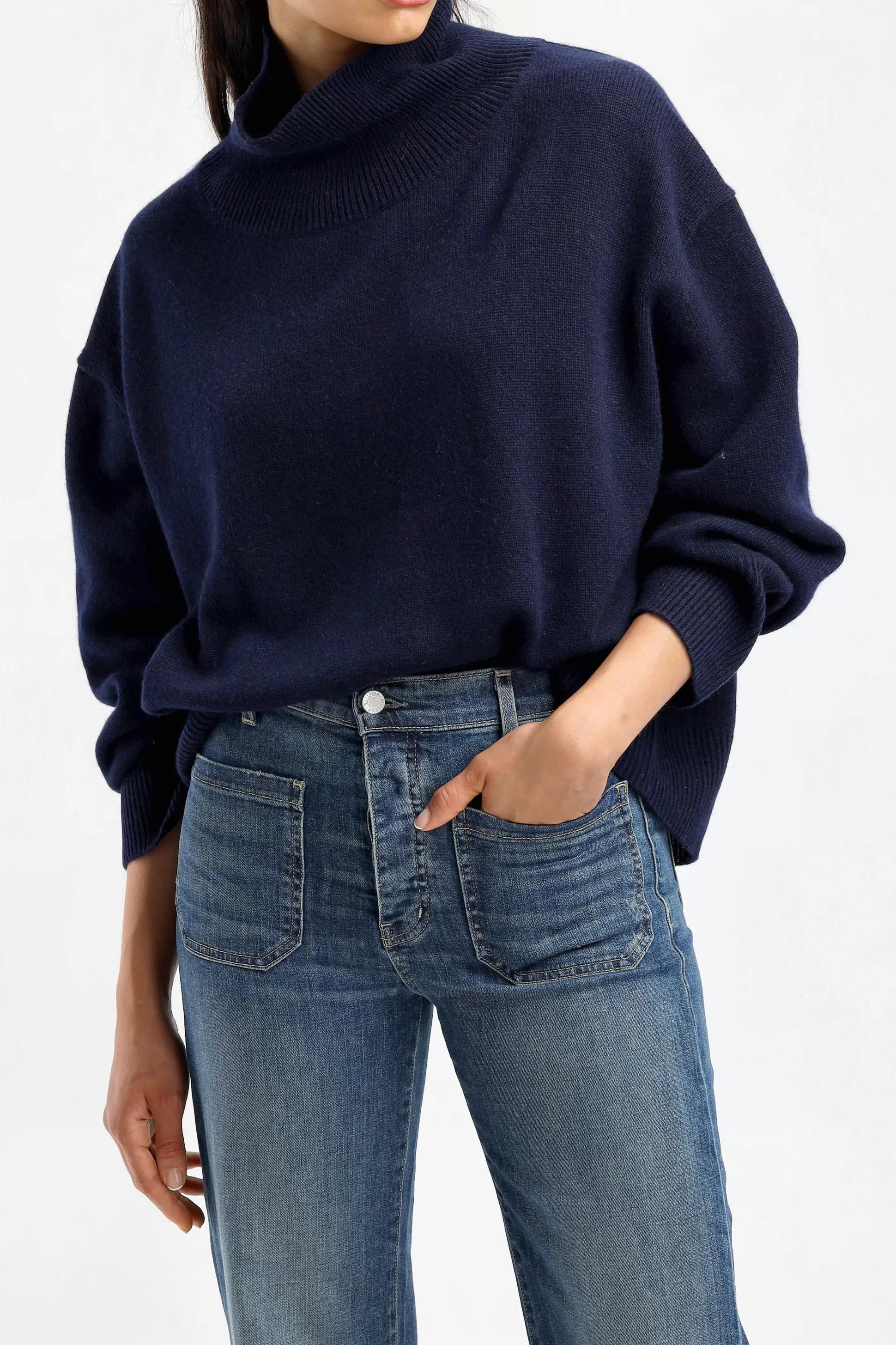 Van Kukil Pull-Over^Pull Jean En Saphir Fonce