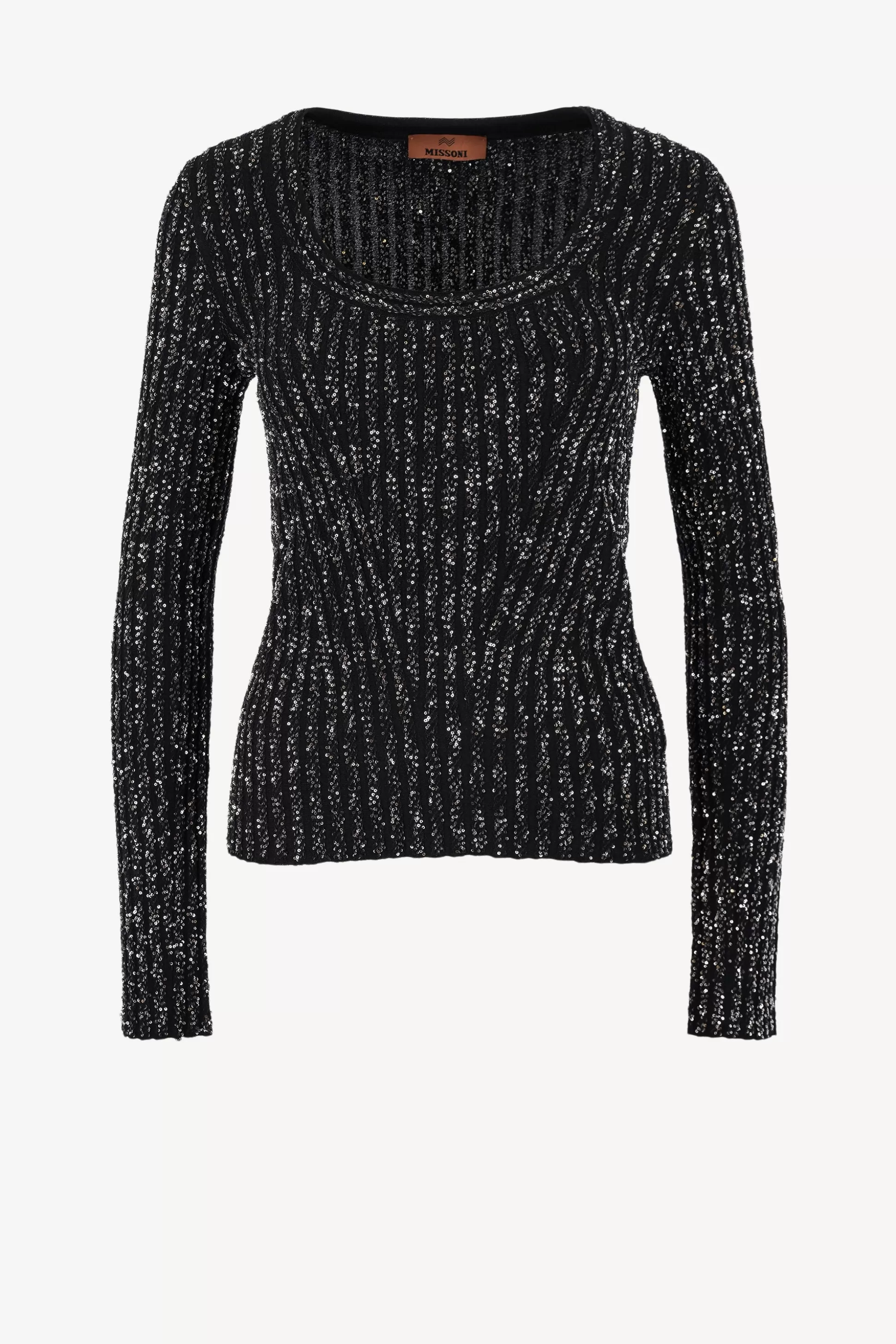 Missoni Pull-Over^Pull Ras Du Cou Noir/Argente