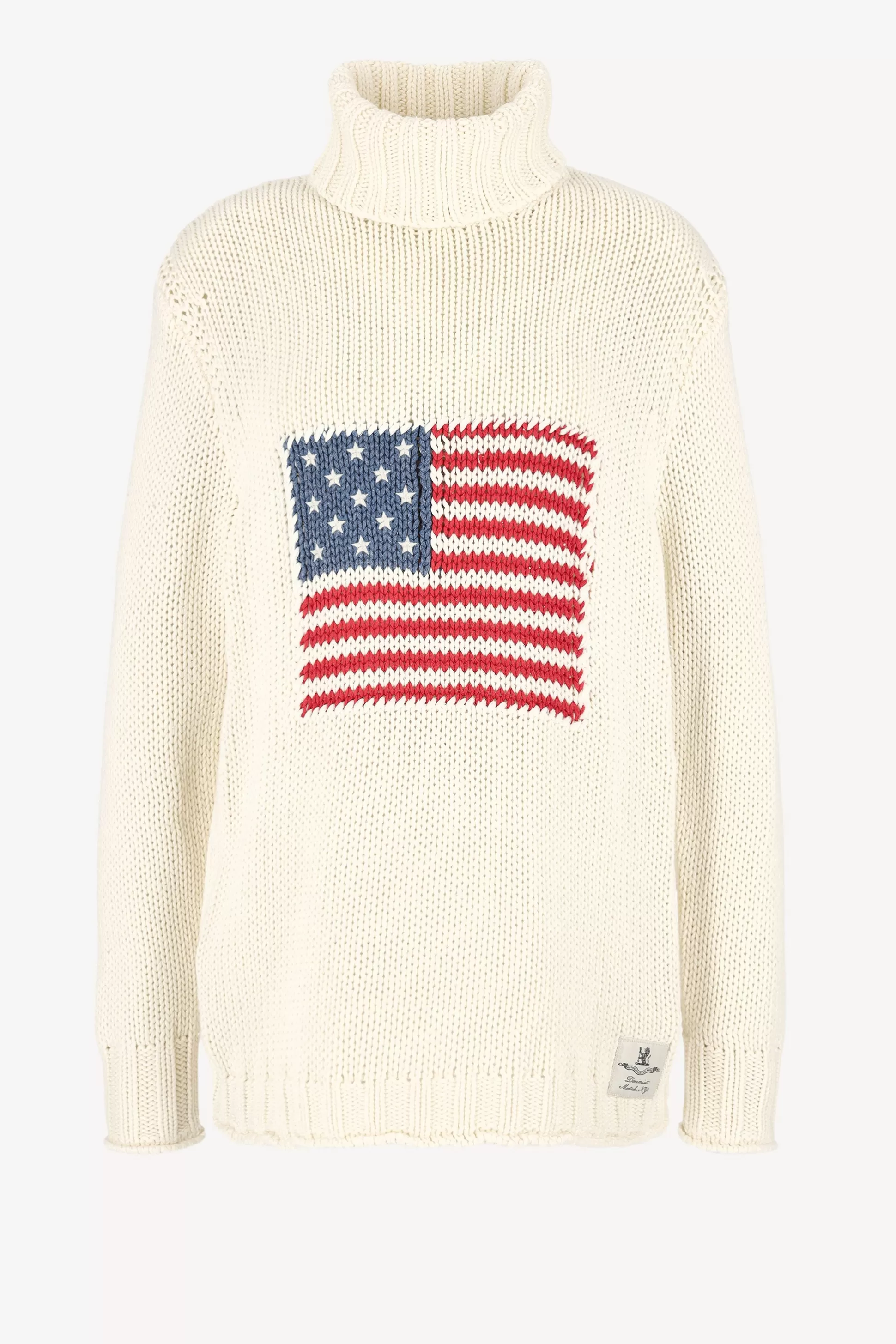 Denimist Pull-Over^Pullover Drapeau Americain En Ecru