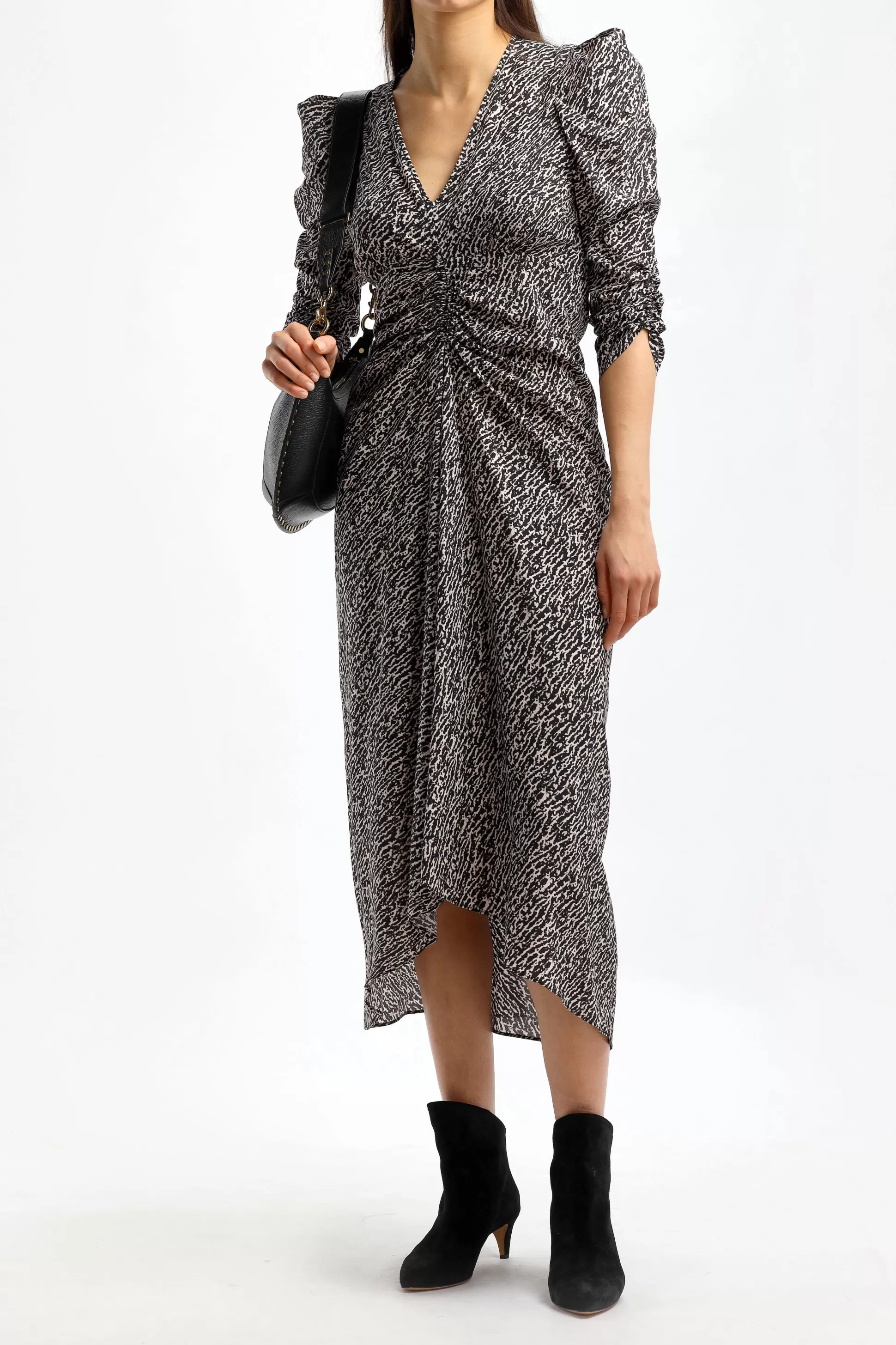 Isabel Marant Robes^Robe Albini En Noir Imprime