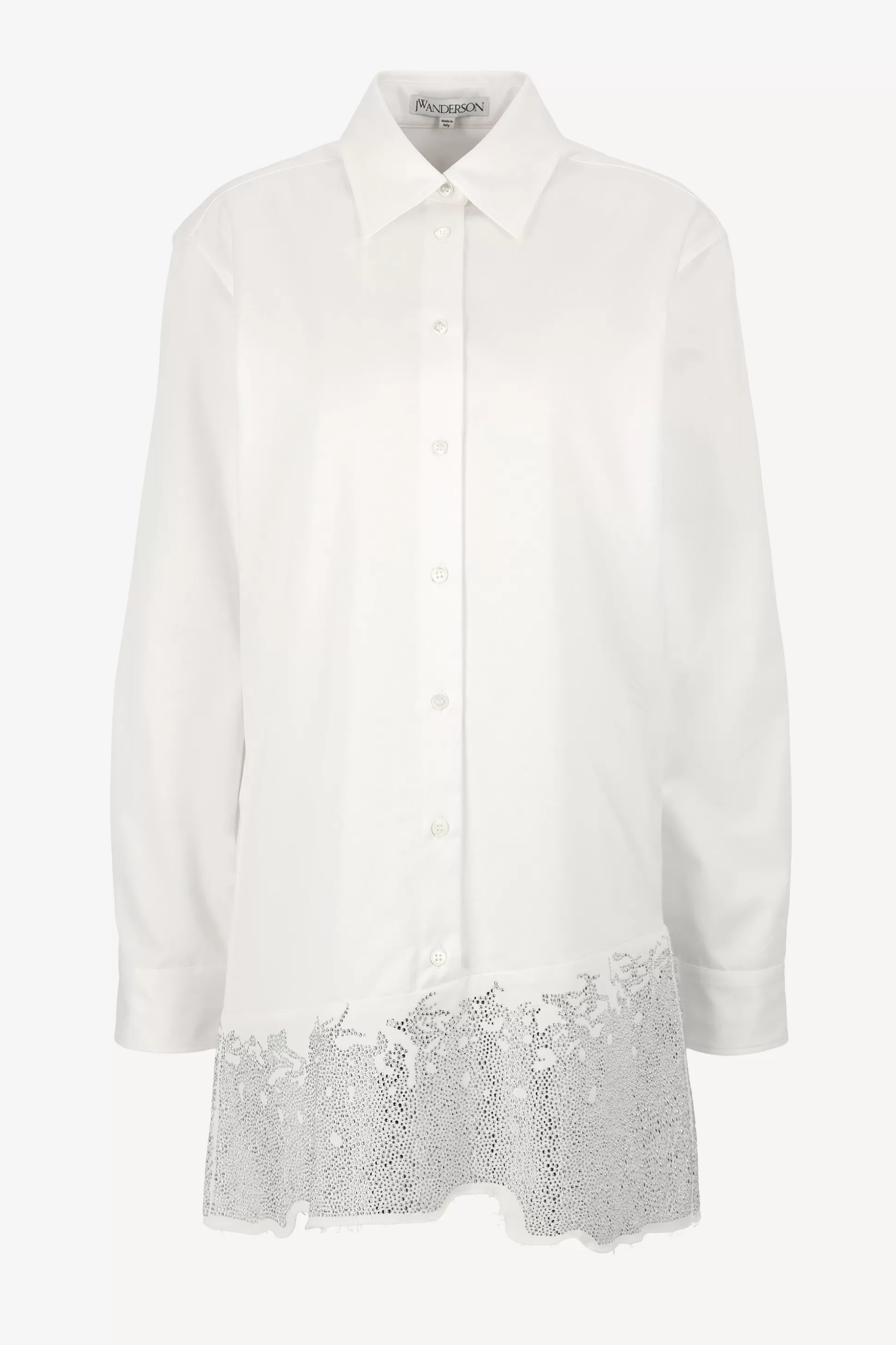 JW Anderson Robes^Robe Chemisier Distressed Glitter En Blanc