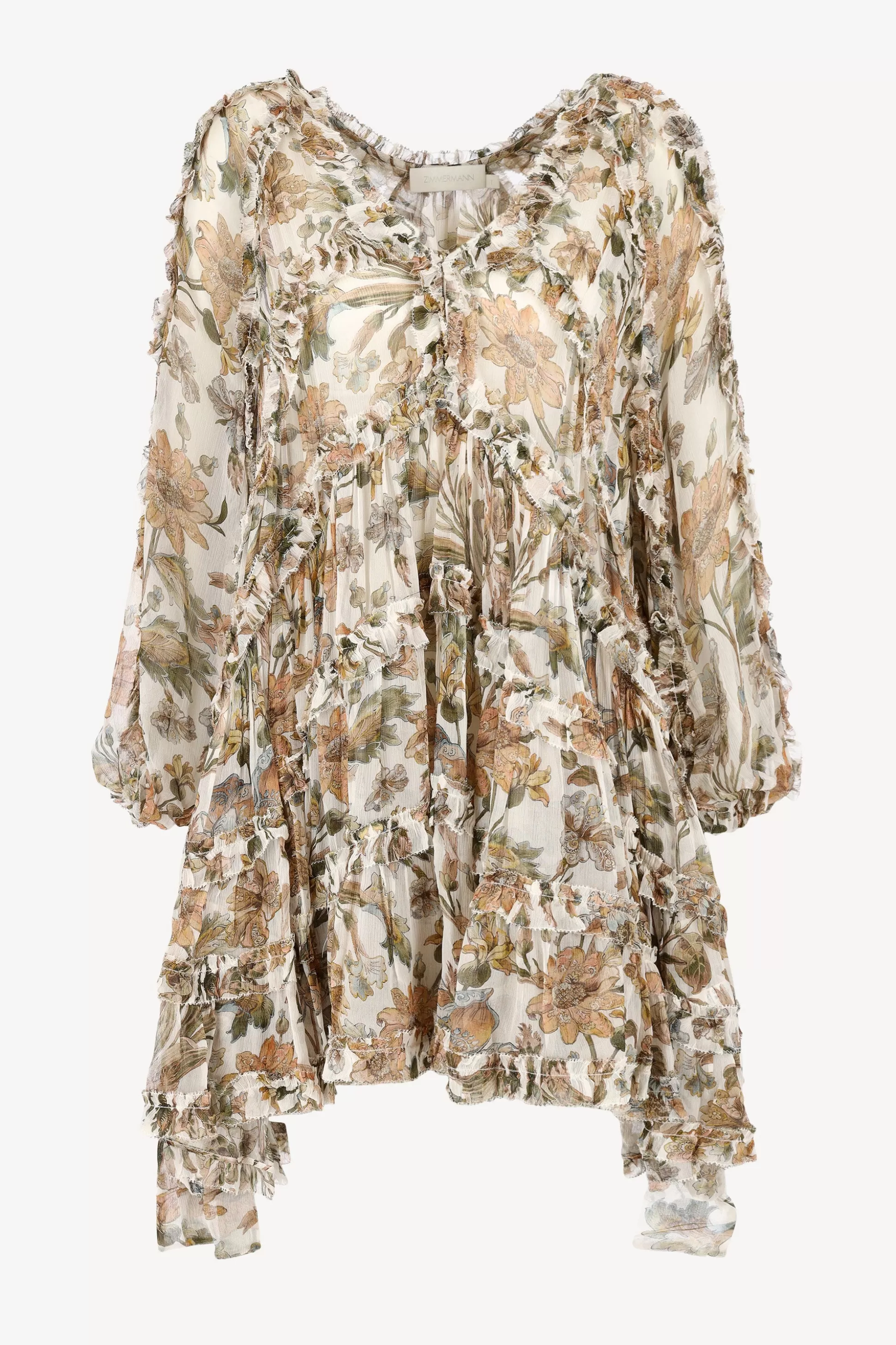 Zimmermann Robes^Robe Chintz Billow En Ivoire Daisy