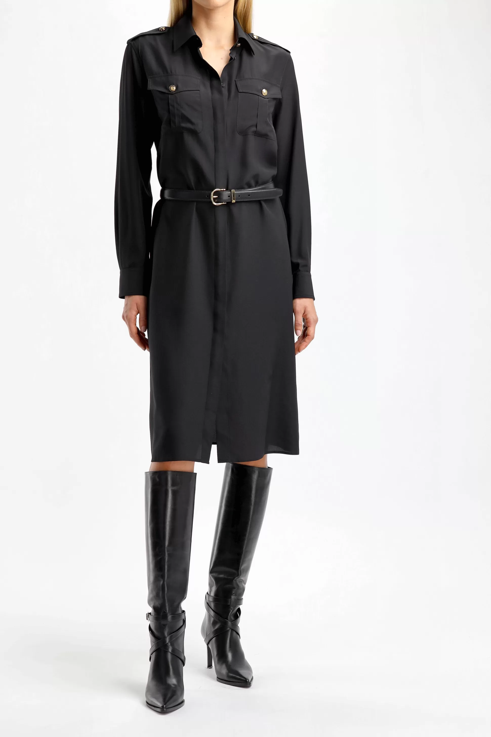 Nili Lotan Robes^Robe En Soie Noire Adelaide