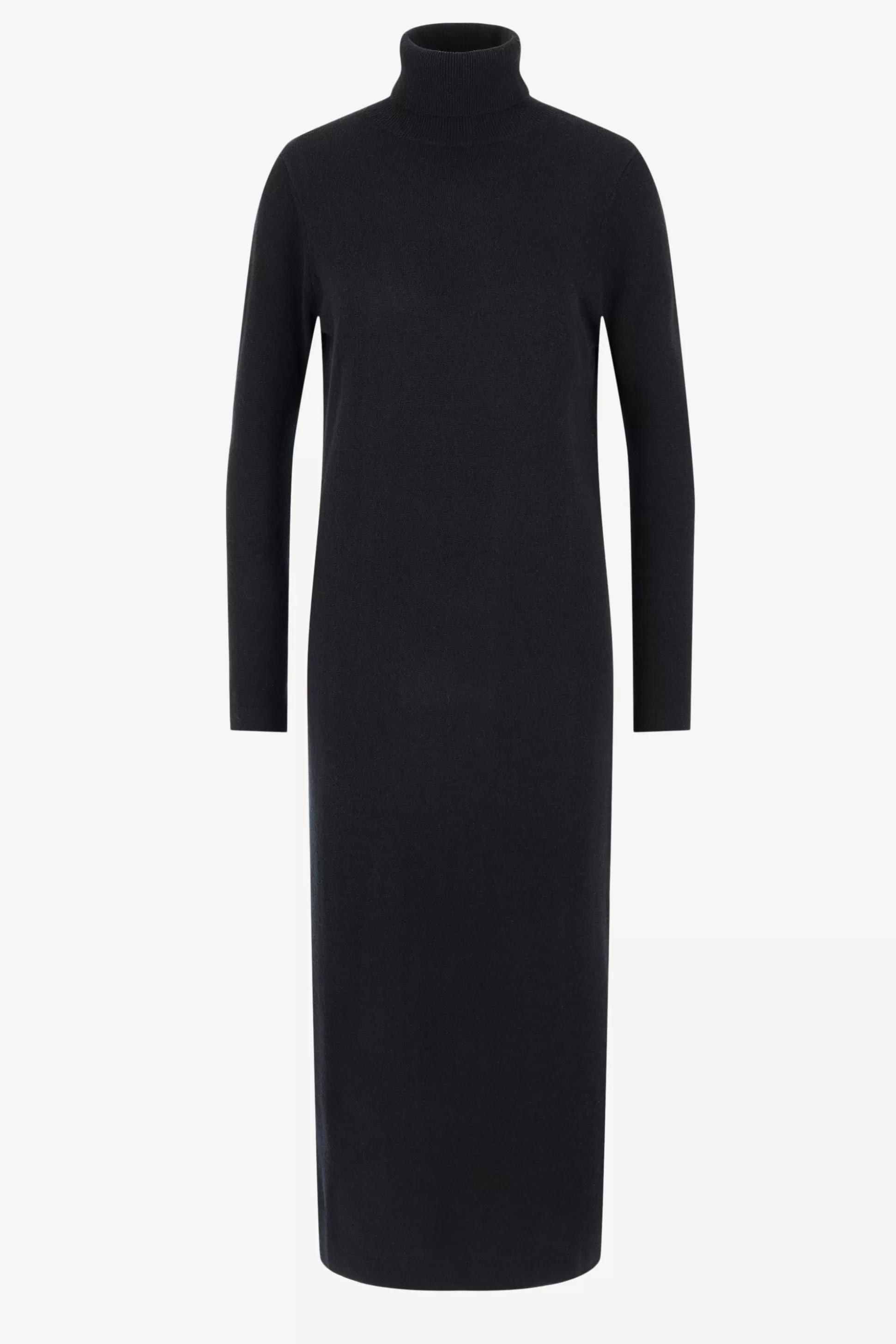 Allude Robes^Robe En Tricot Noir Avec Col Roule