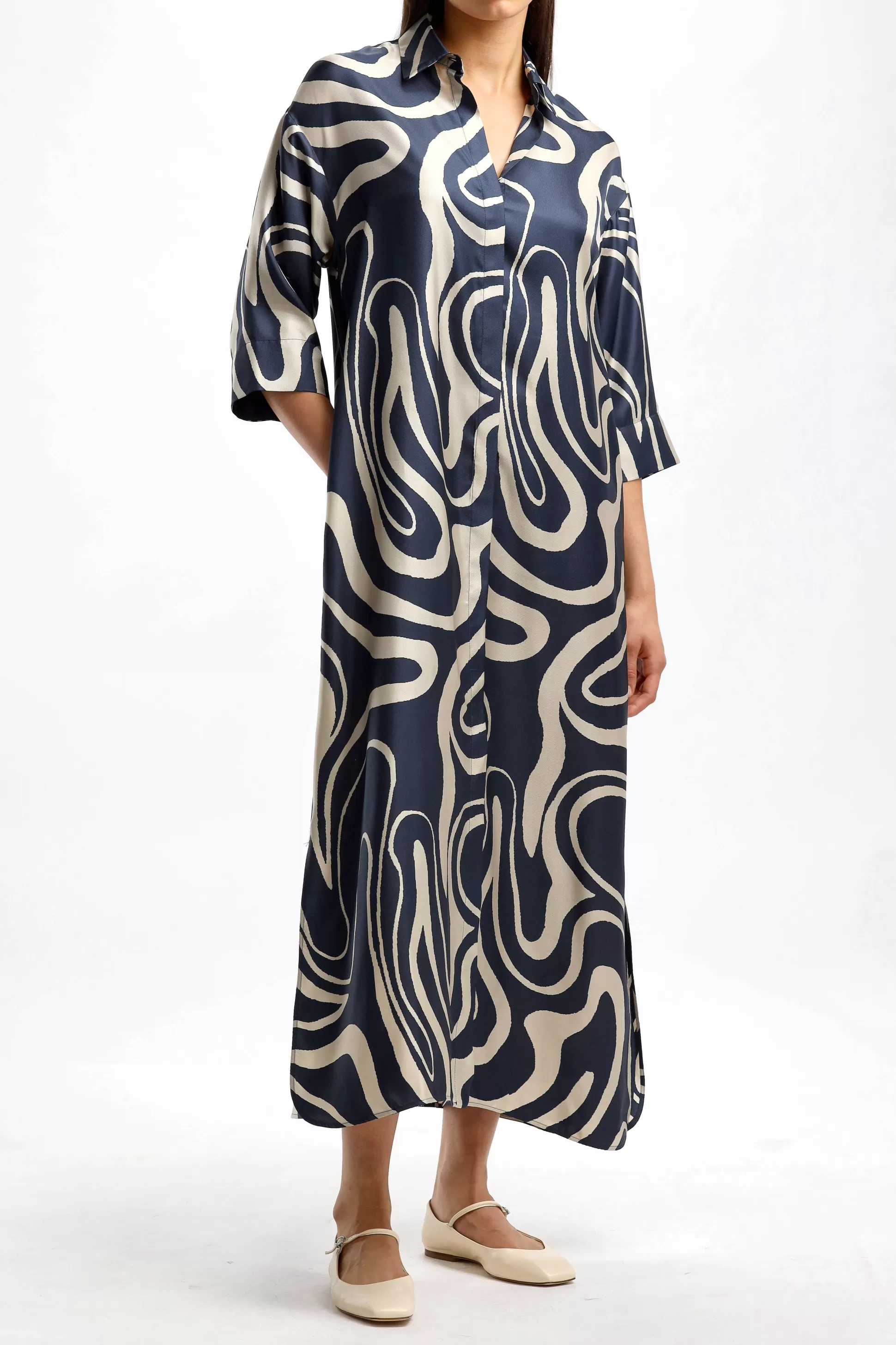 S Max Mara Robes^Robe Garonna En Bleu Nuit