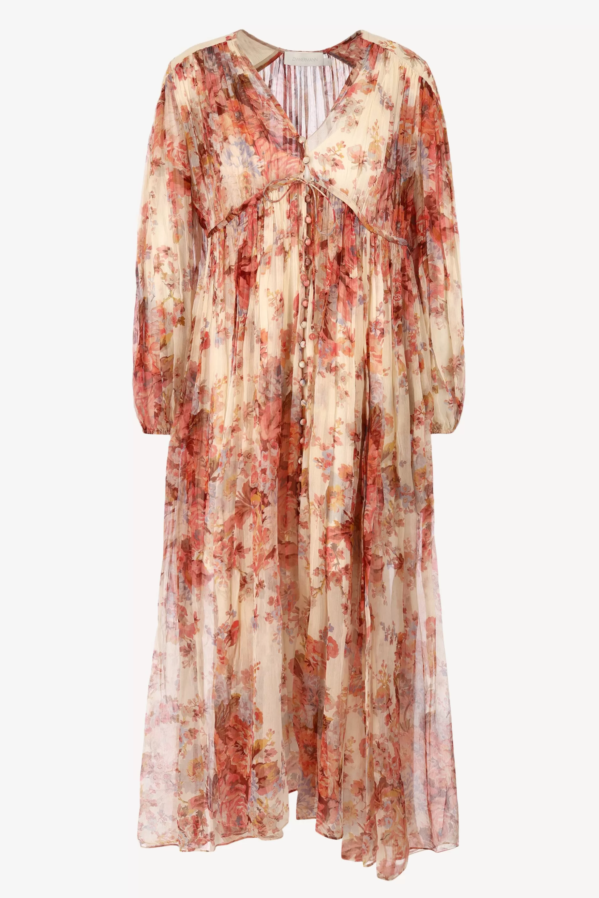 Zimmermann Robes^Robe Gathered Yolk En Creme Florale