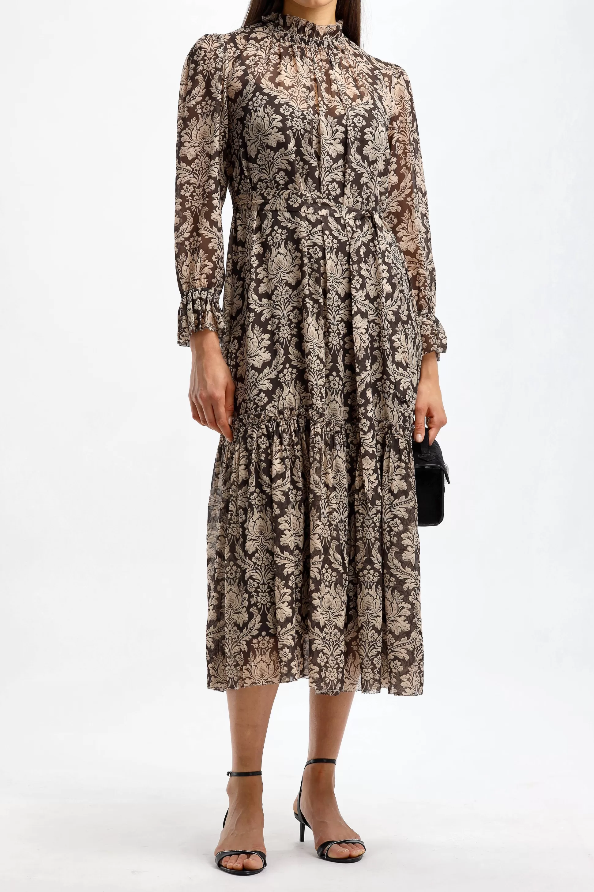 Zimmermann Robes^Robe Lantern En Damas Noir