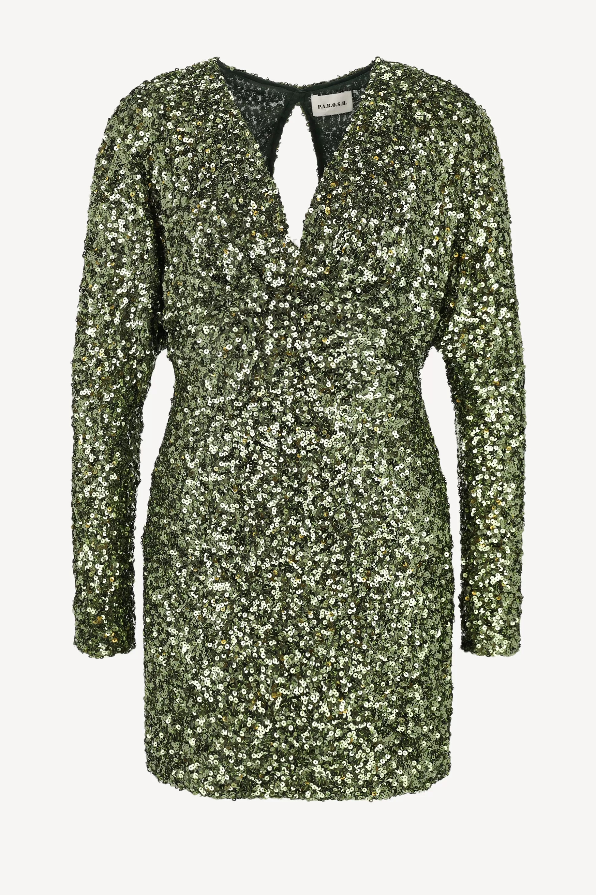 P.A.R.O.S.H. Robes^Robe Paris En Verde Oliva