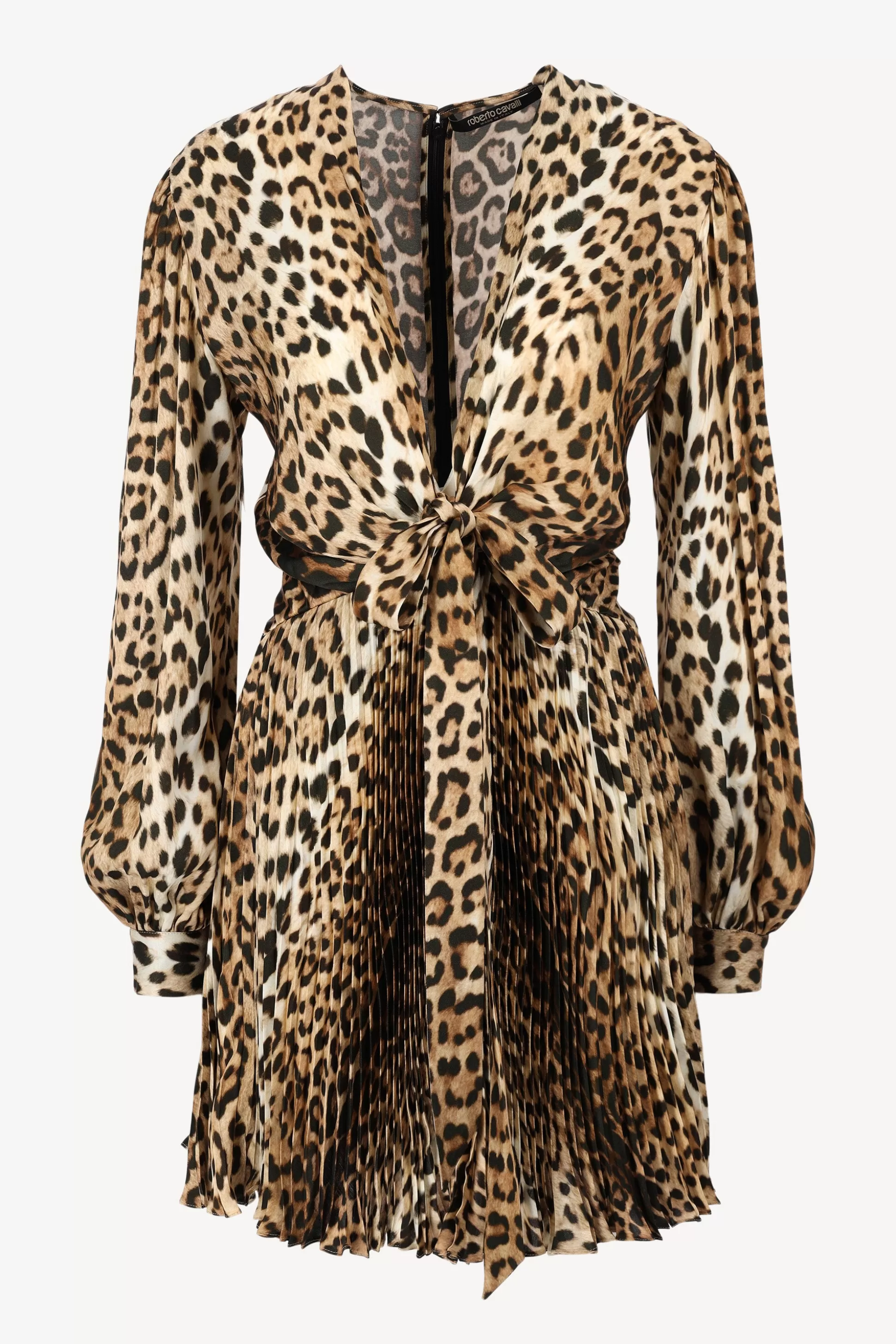 Roberto Cavalli Robes^Robe Plissee Giaguar En Naturale