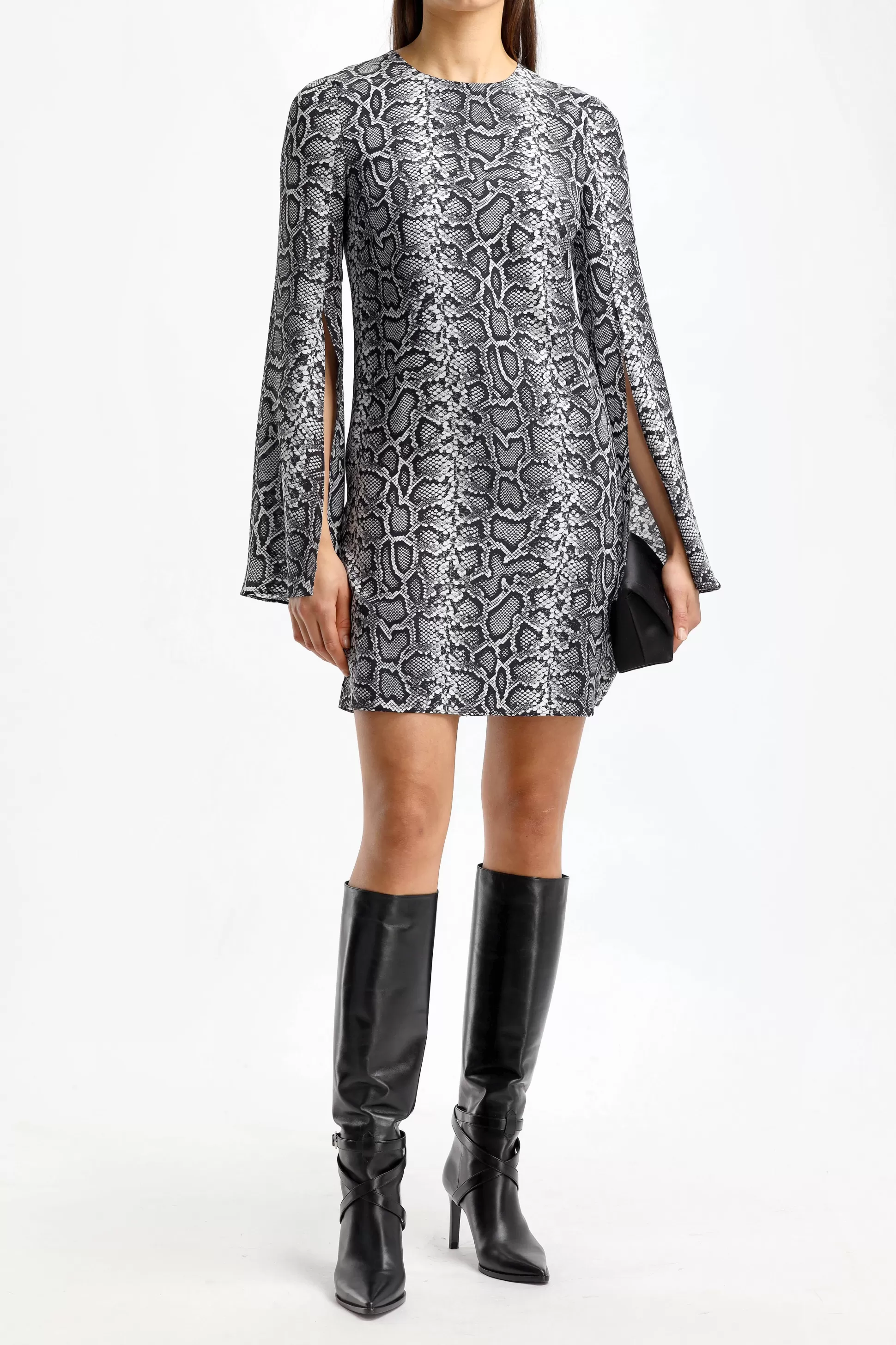 Michael Kors Collection Robes^Robe Snake Cape En Noir/Blanc