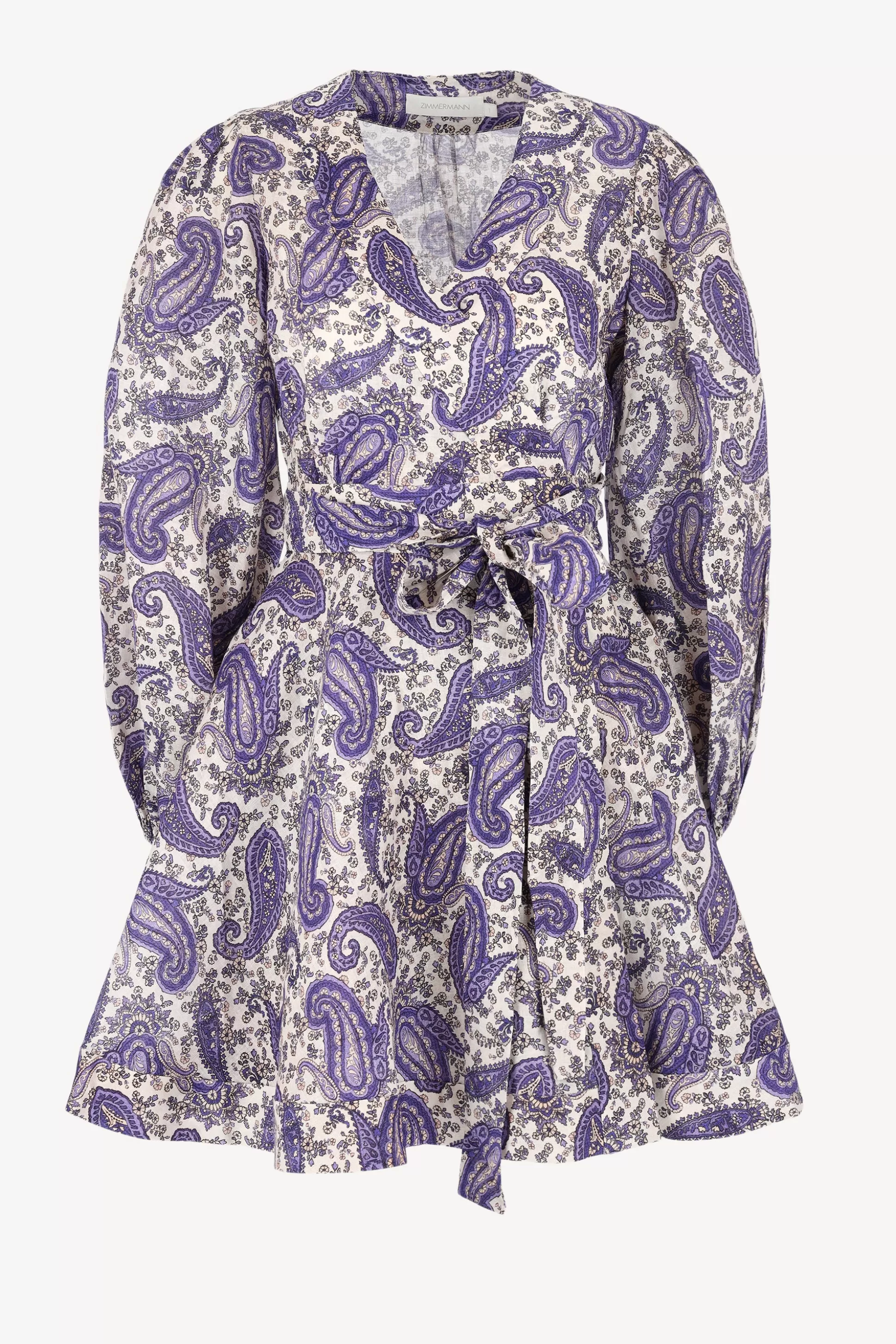 Zimmermann Robes^Robe Wrap En Paisley Indigo