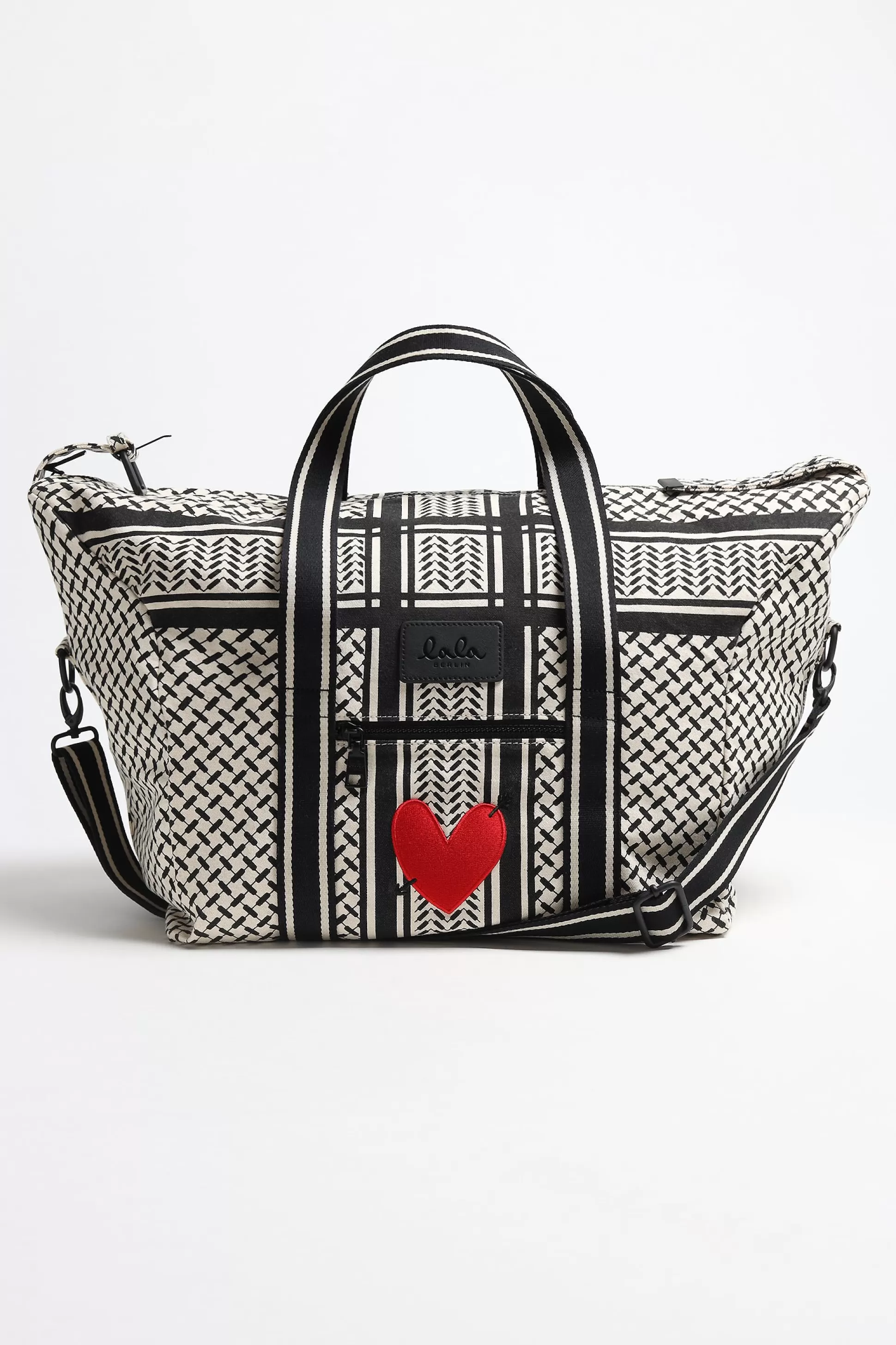 Lala Berlin x Anita Hass Shopper^Sac Muriel 'Heart' En Noir Et Blanc