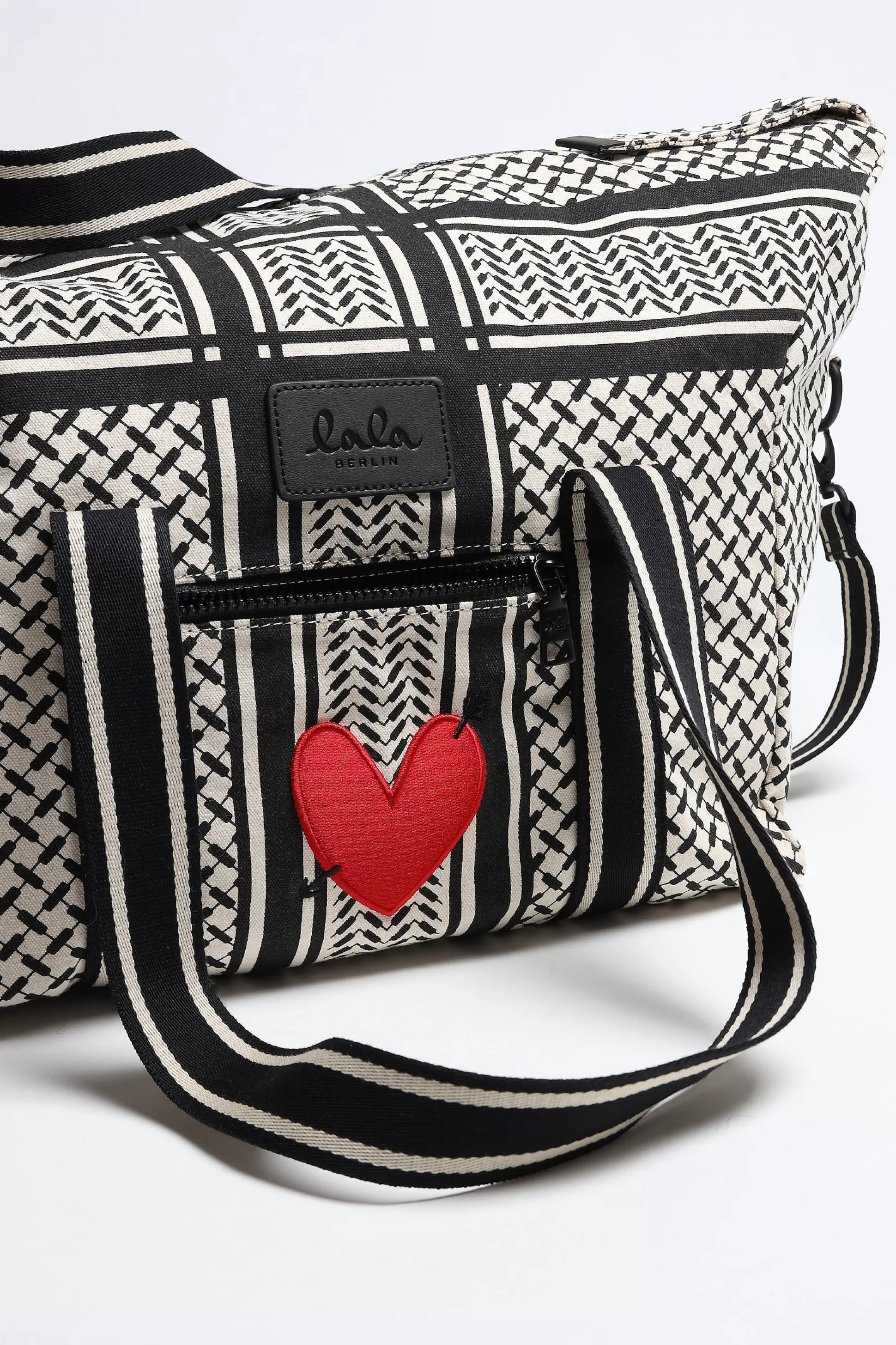 Lala Berlin x Anita Hass Shopper^Sac Muriel 'Heart' En Noir Et Blanc