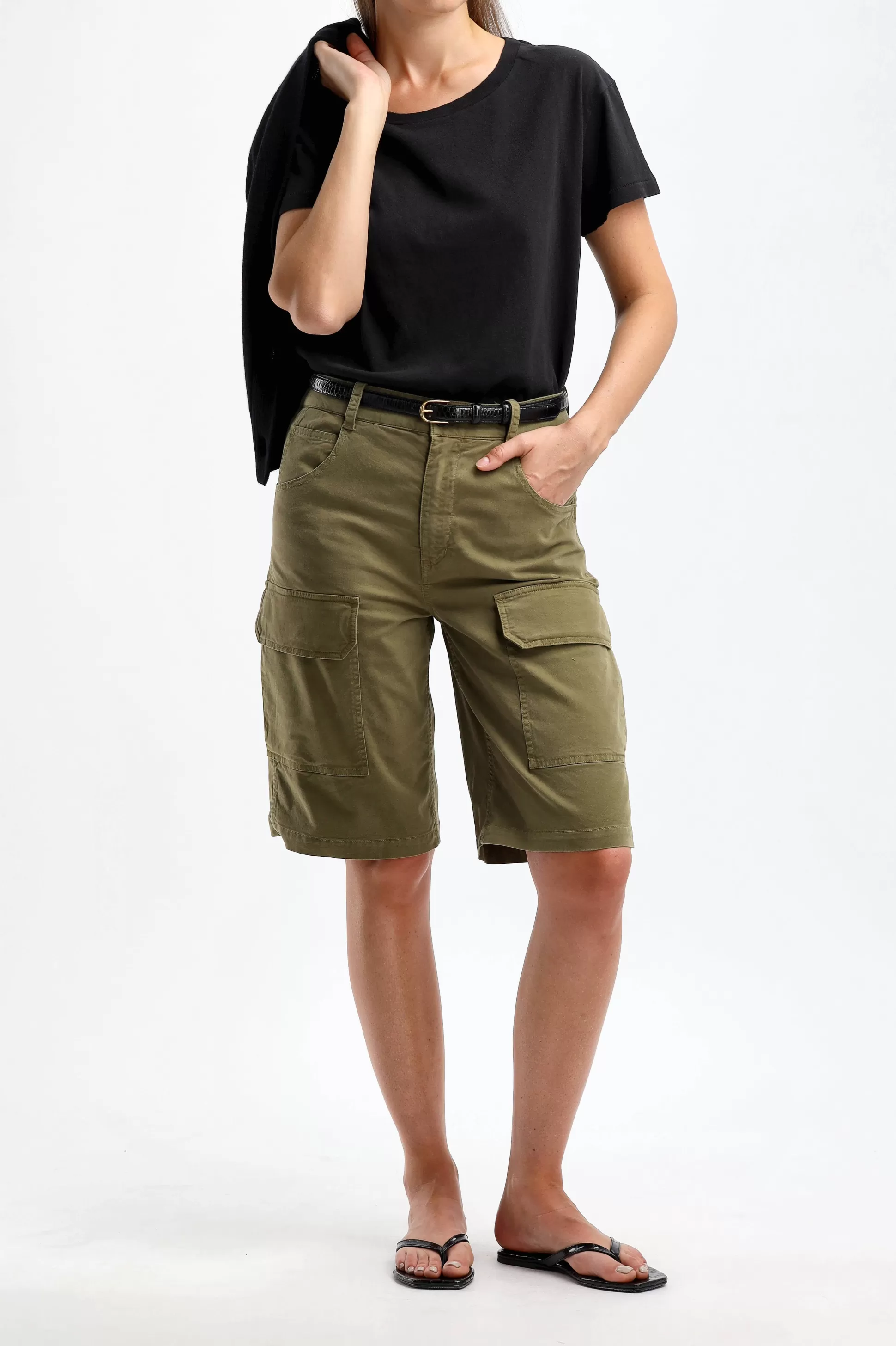 Nili Lotan Short^Short Lucca En Vert Olive