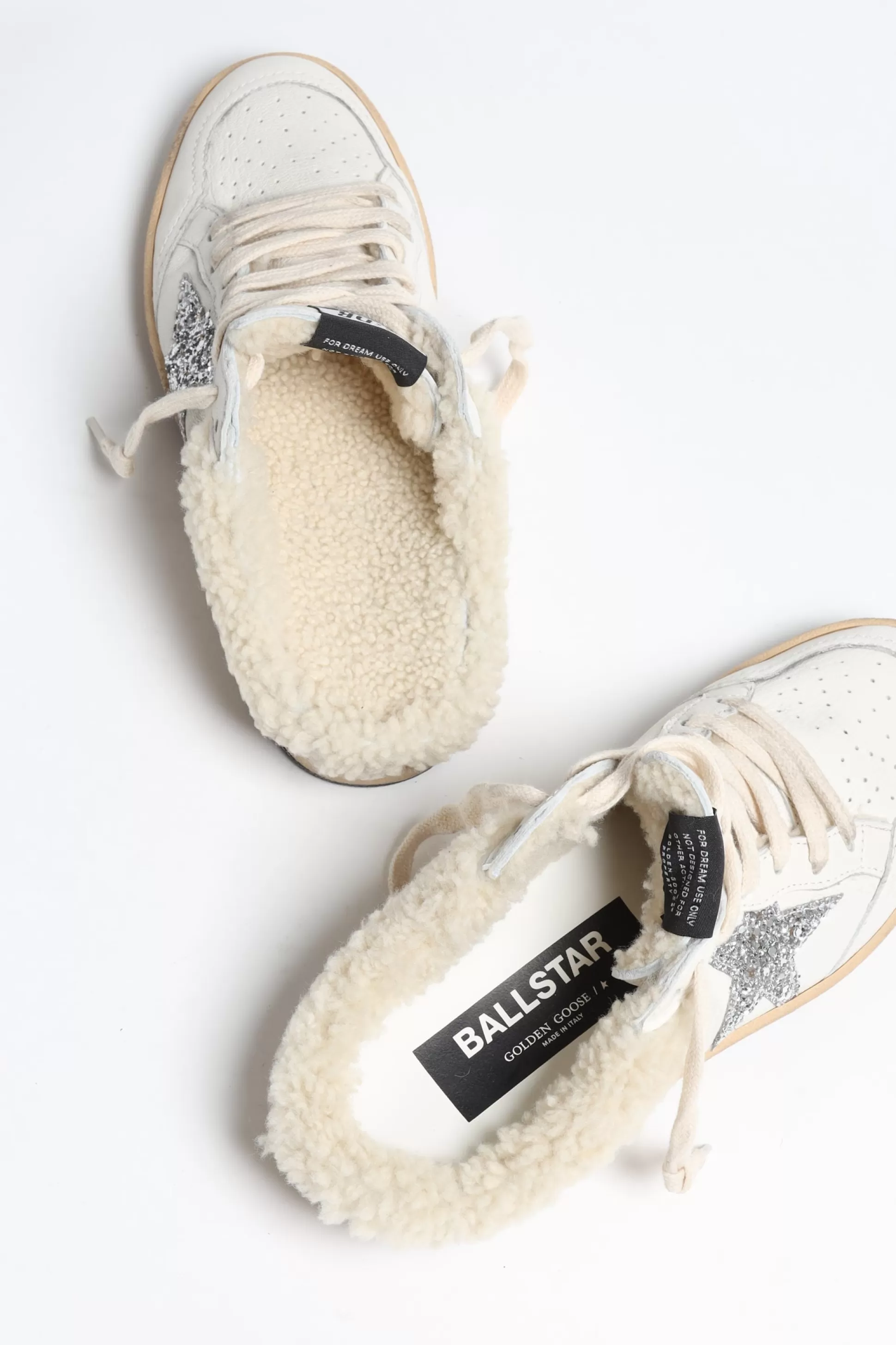 Golden Goose Baskets^Sneaker Ballstar Sabot En Blanc/Argente